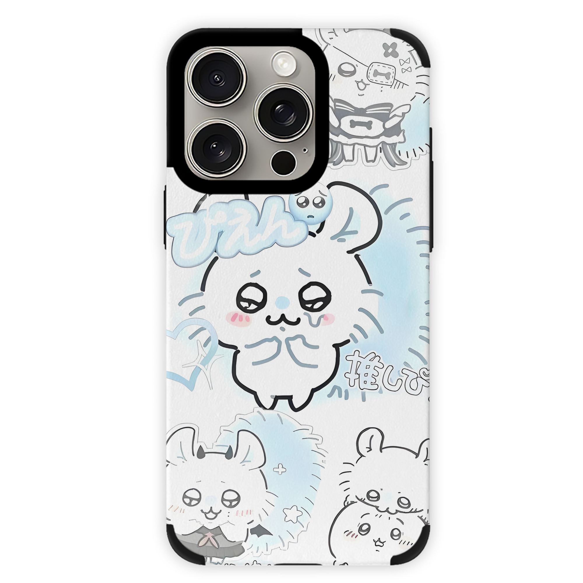 （画像用） ちいかわ Chii-kawa 【iPhone15ProMax対応】 PUレザー スマホケース 耐衝撃＆黄変防止