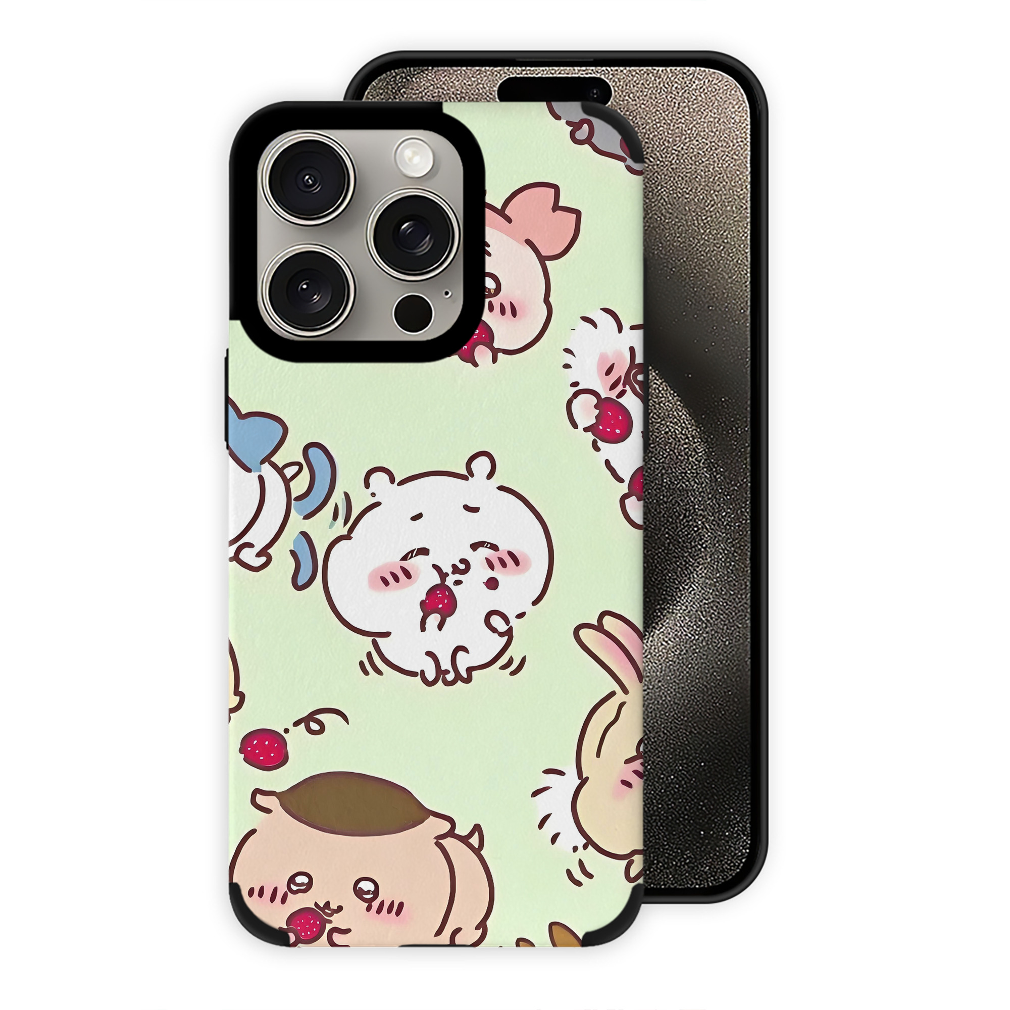 （画像用） ちいかわ Chii-kawa 【iPhone15ProMax対応】 PUレザー スマホケース 耐衝撃＆黄変防止