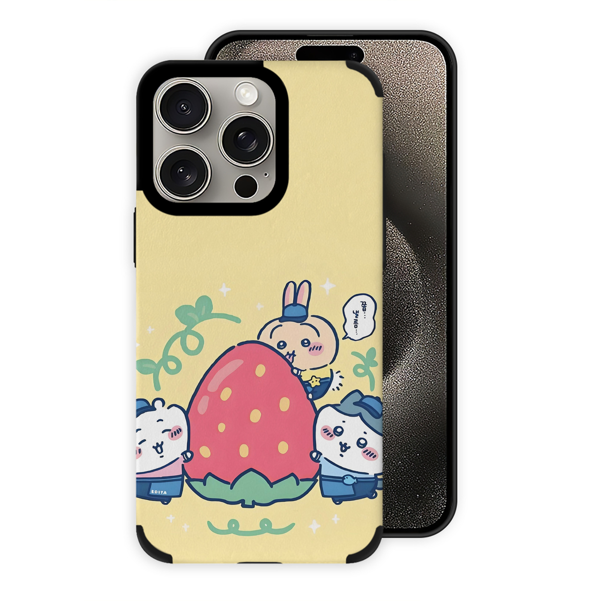 （画像用） ちいかわ Chii-kawa 【iPhone15ProMax対応】 PUレザー スマホケース 耐衝撃＆黄変防止