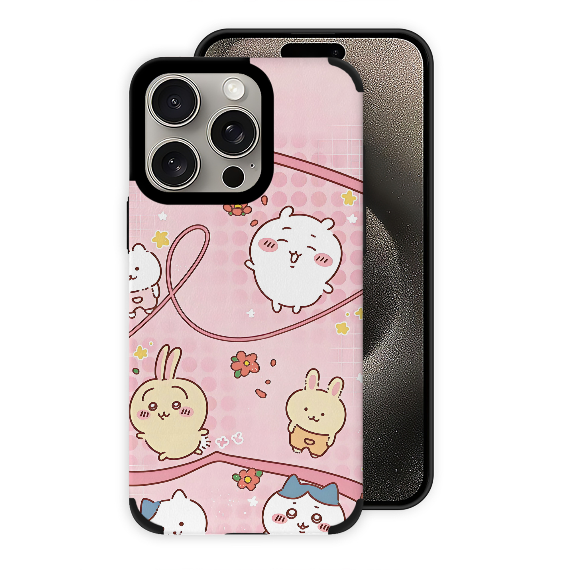 （画像用） ちいかわ Chii-kawa 【iPhone15ProMax対応】 PUレザー スマホケース 耐衝撃＆黄変防止