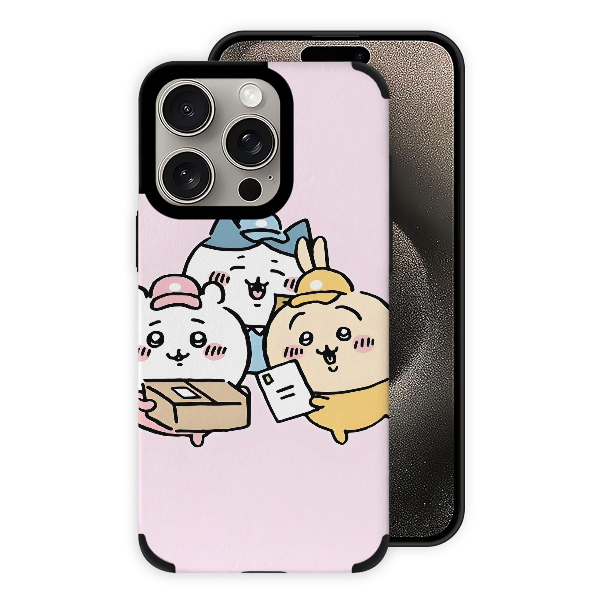 （画像用） ちいかわ Chii-kawa 【iPhone15ProMax対応】 PUレザー スマホケース 耐衝撃＆黄変防止