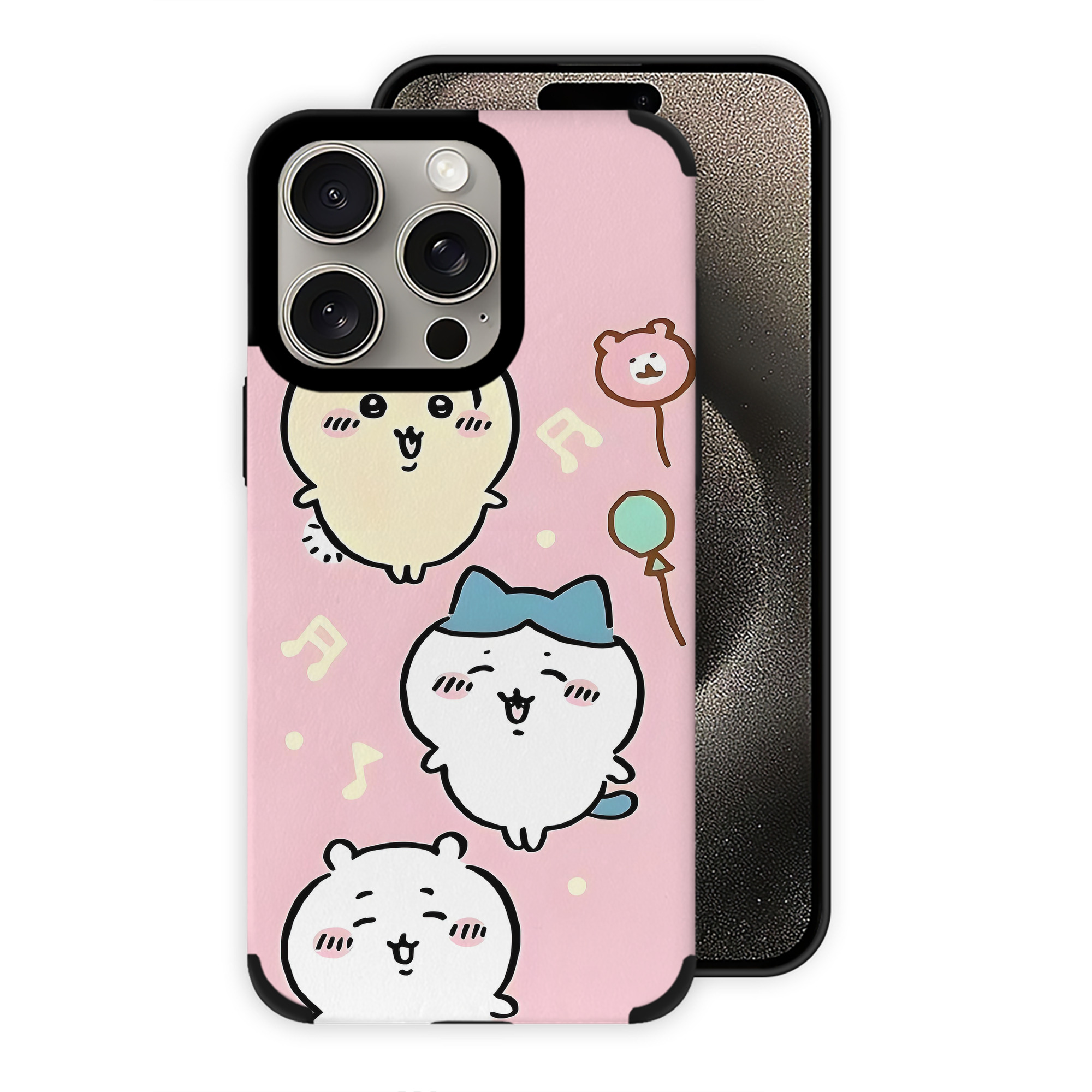（画像用） ちいかわ Chii-kawa 【iPhone15ProMax対応】 PUレザー スマホケース 耐衝撃＆黄変防止