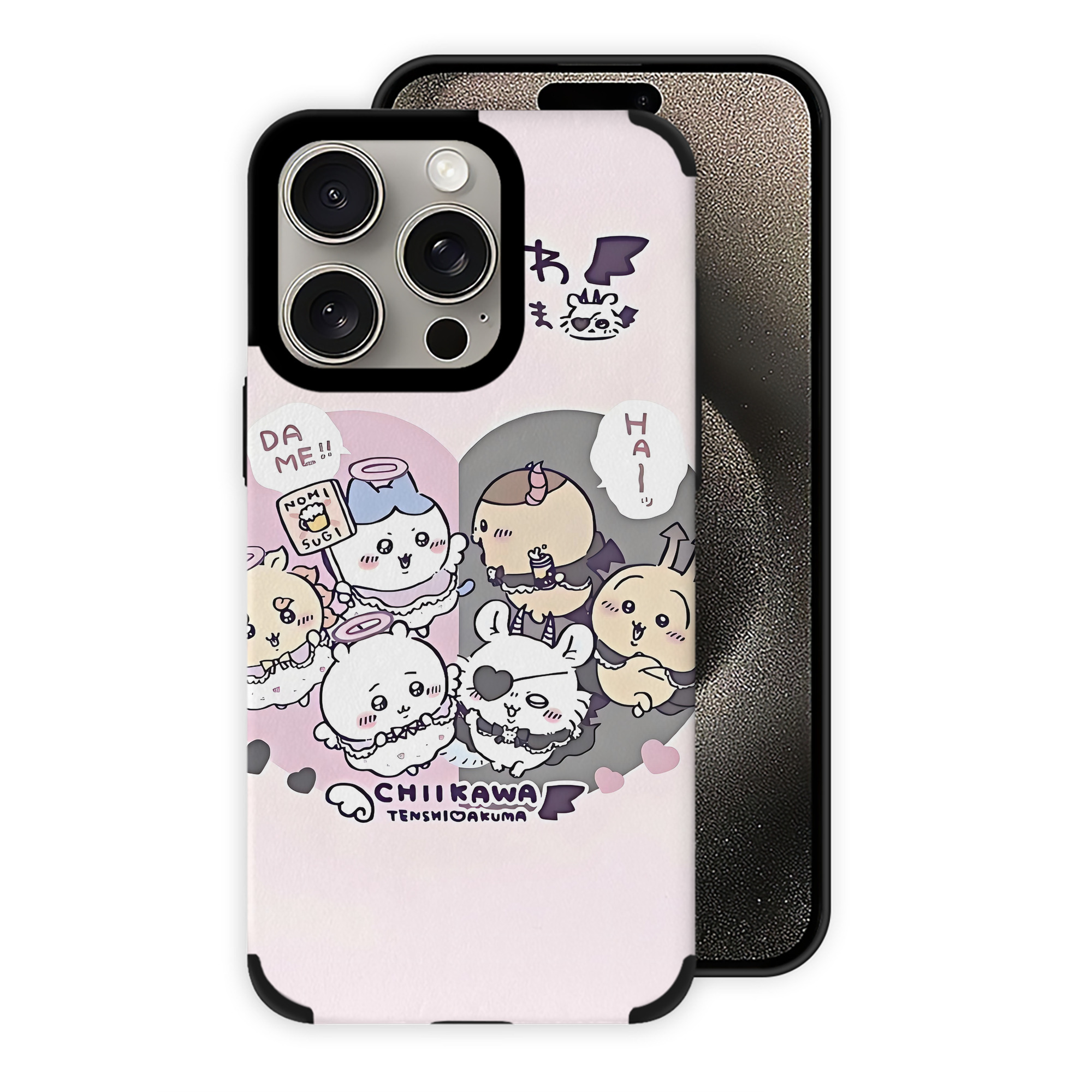 （画像用） ちいかわ Chii-kawa 【iPhone15ProMax対応】 PUレザー スマホケース 耐衝撃＆黄変防止