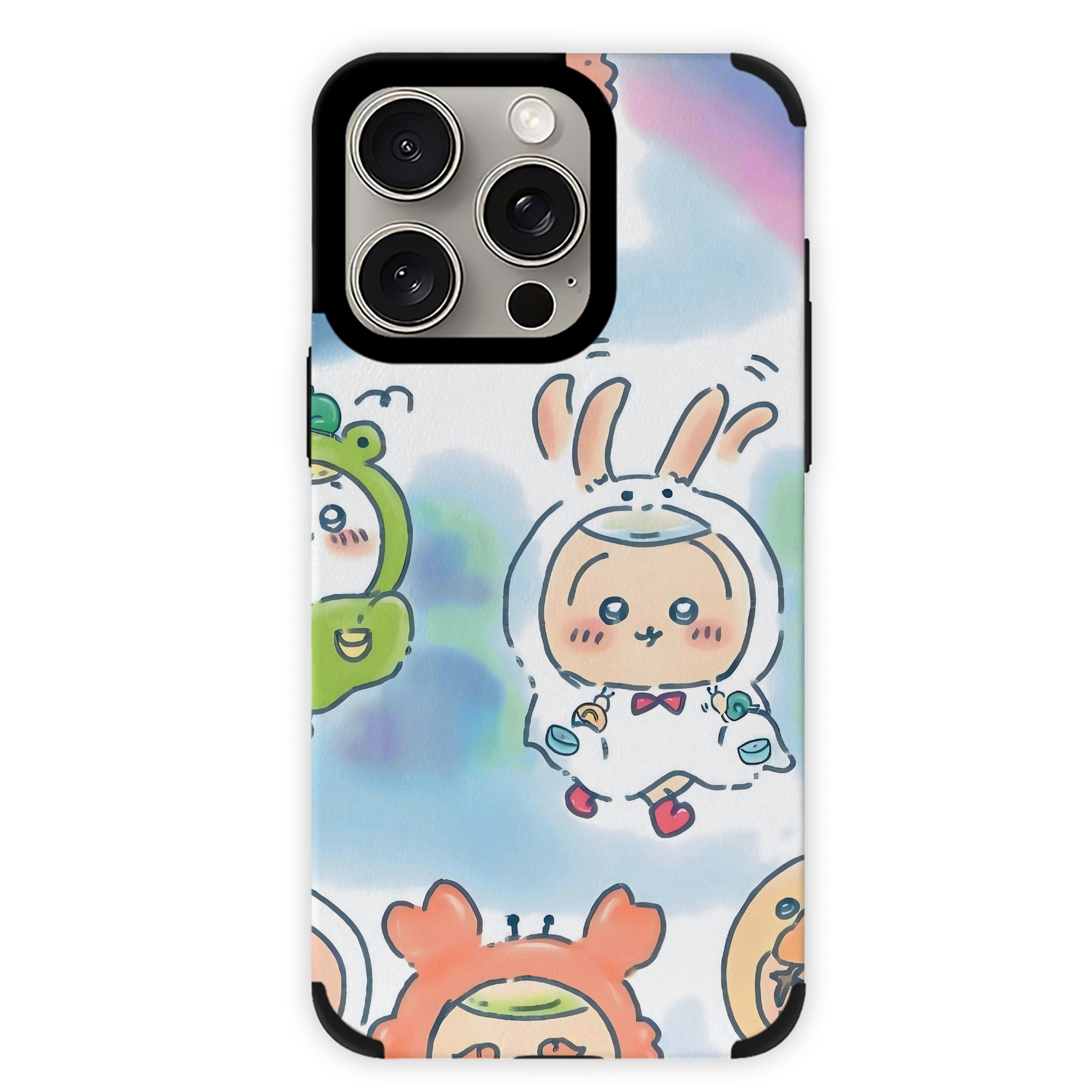 （画像用） ちいかわ Chii-kawa 【iPhone15ProMax対応】 PUレザー スマホケース 耐衝撃＆黄変防止