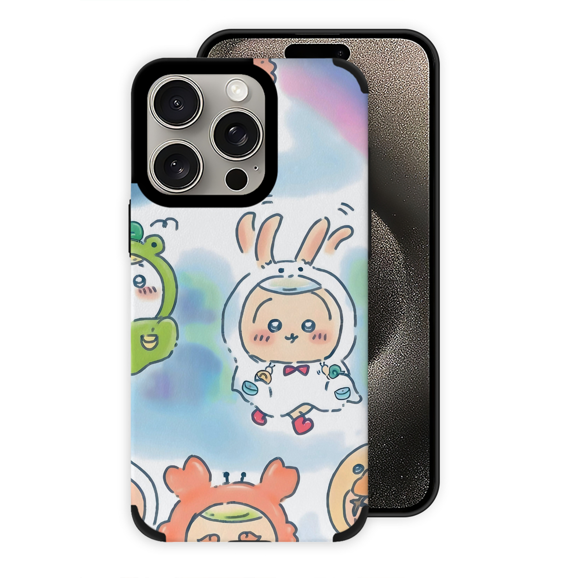 （画像用） ちいかわ Chii-kawa 【iPhone15ProMax対応】 PUレザー スマホケース 耐衝撃＆黄変防止