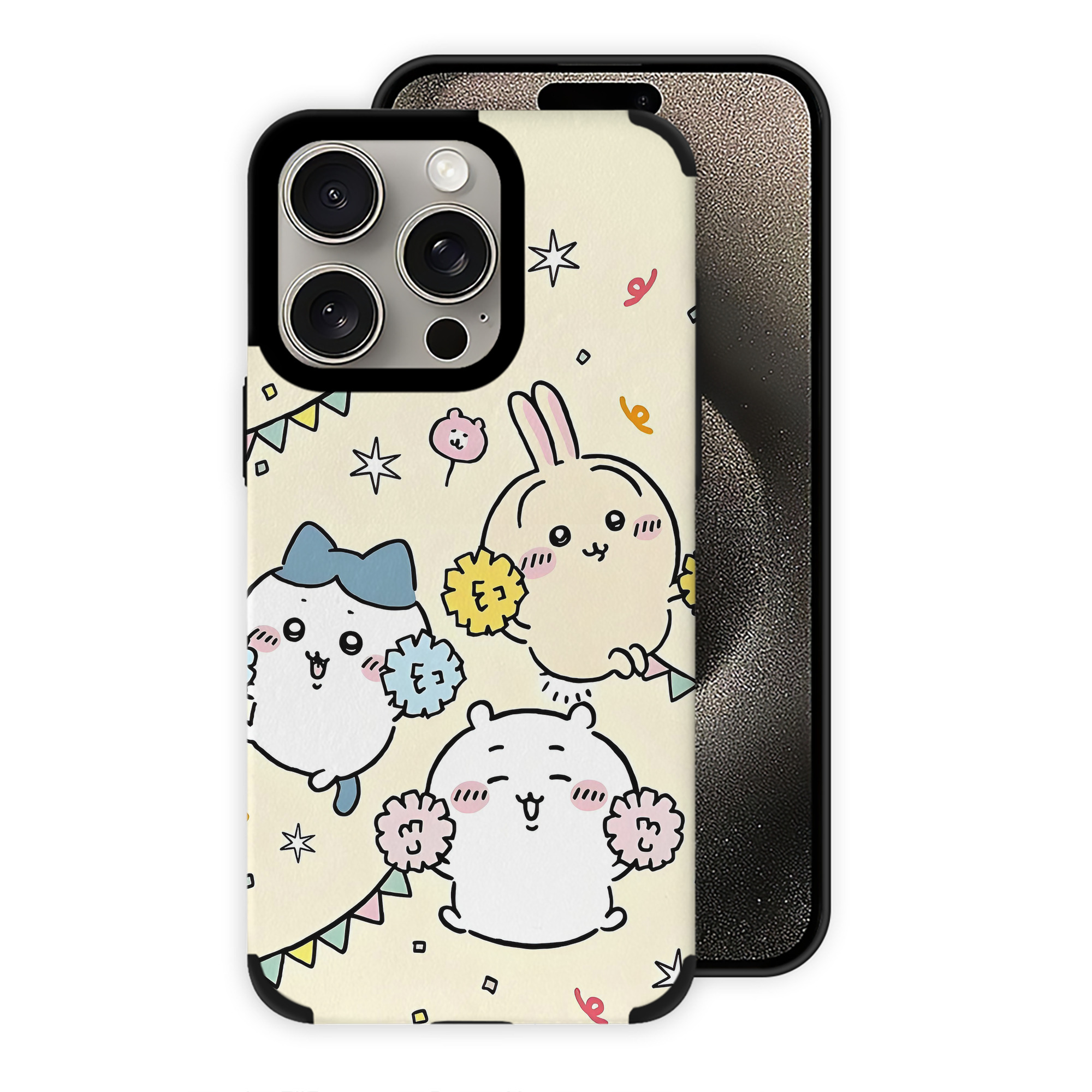 （画像用） ちいかわ Chii-kawa 【iPhone15ProMax対応】 PUレザー スマホケース 耐衝撃＆黄変防止