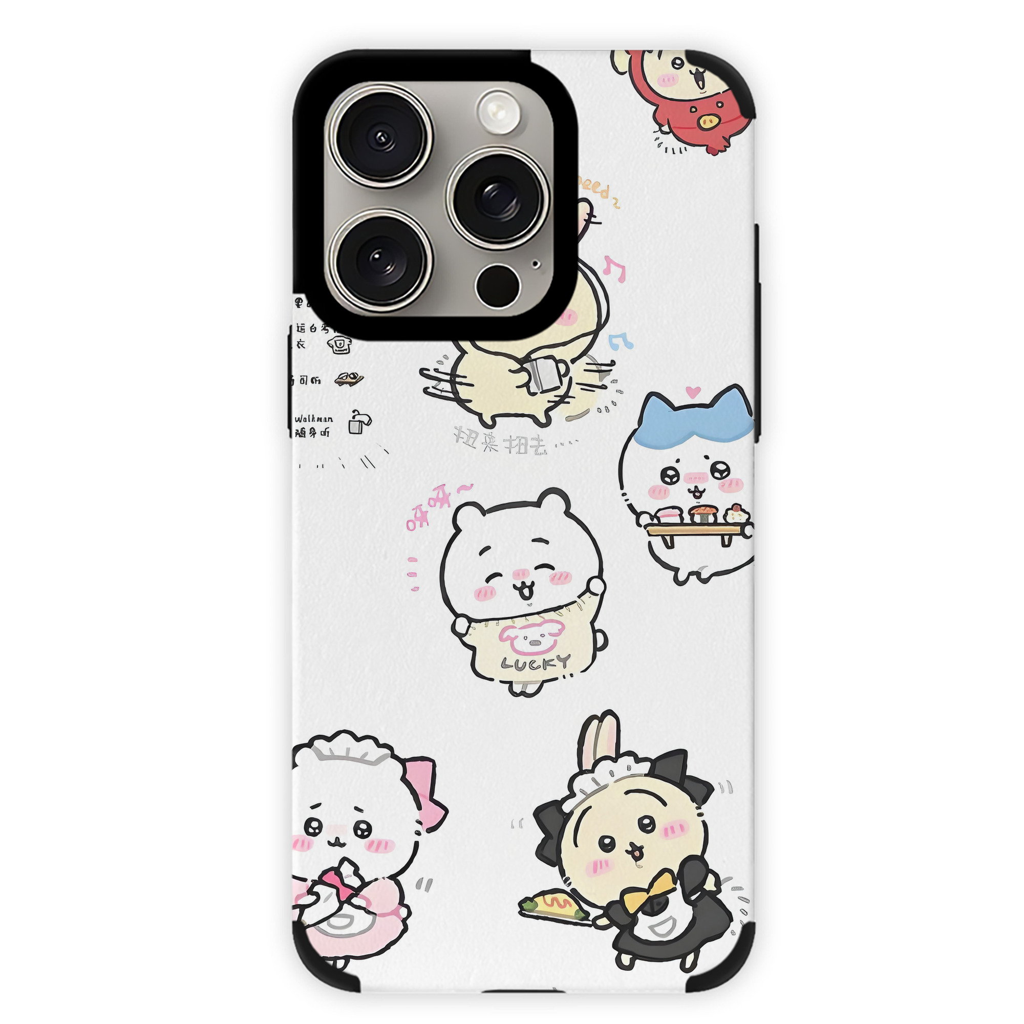 （画像用） ちいかわ Chii-kawa 【iPhone15ProMax対応】 PUレザー スマホケース 耐衝撃＆黄変防止