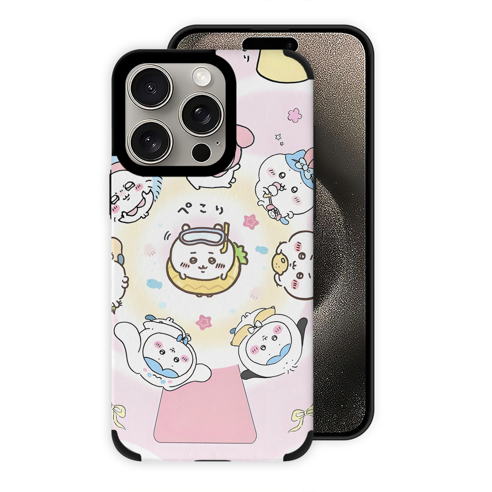 （画像用） ちいかわ Chii-kawa 【iPhone15ProMax対応】 PUレザー スマホケース 耐衝撃＆黄変防止