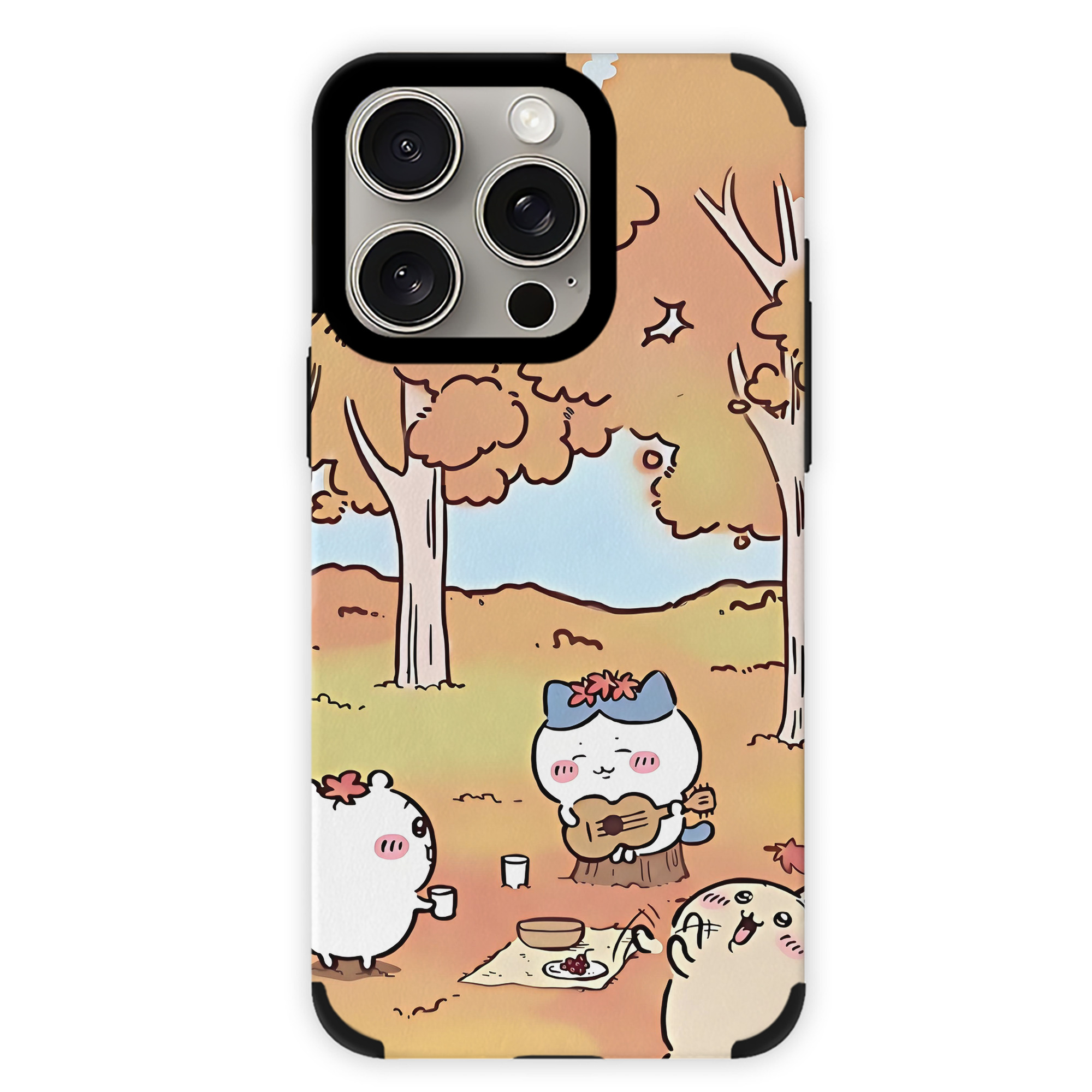 （画像用） ちいかわ Chii-kawa 【iPhone15ProMax対応】 PUレザー スマホケース 耐衝撃＆黄変防止