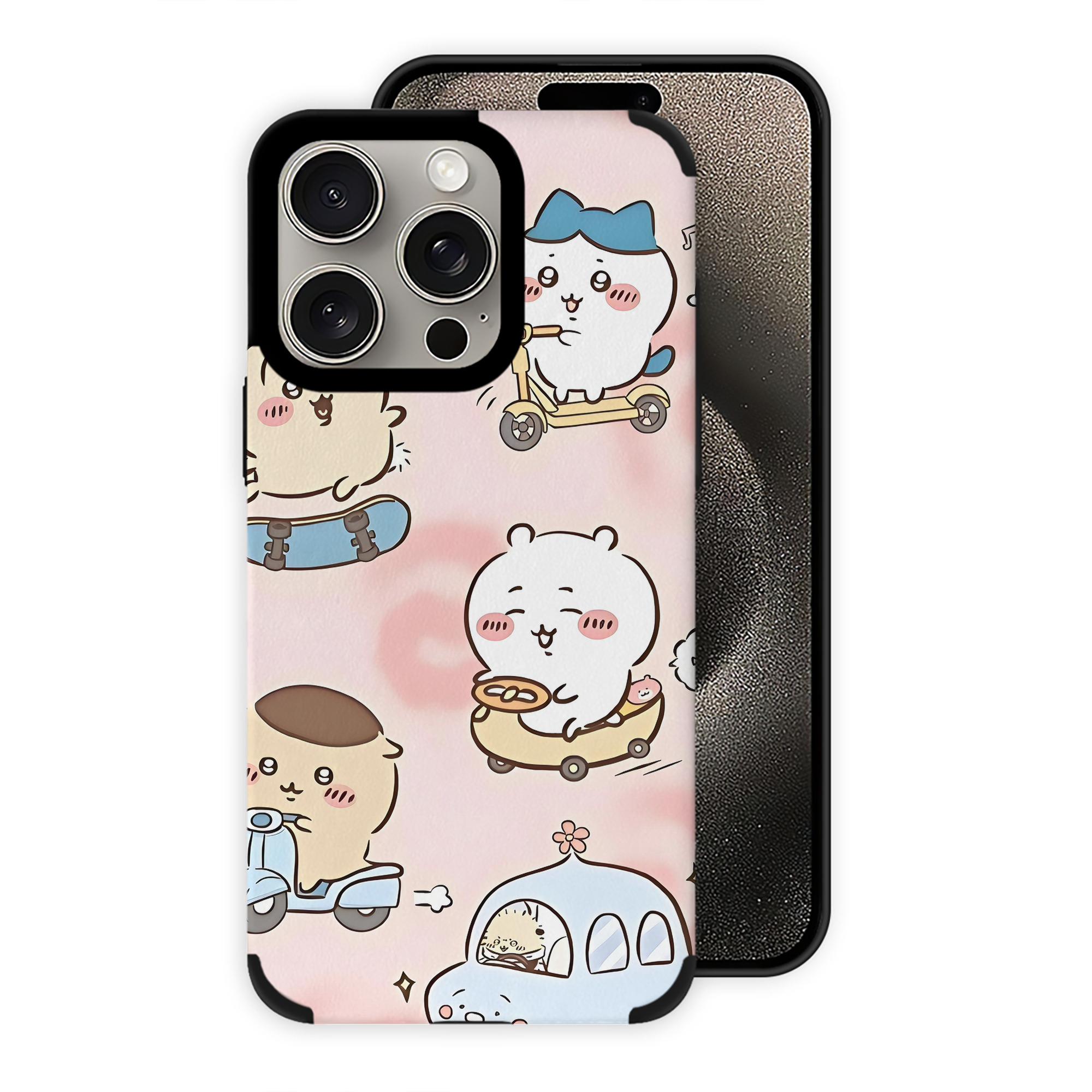 （画像用） ちいかわ Chii-kawa 【iPhone15ProMax対応】 PUレザー スマホケース 耐衝撃＆黄変防止