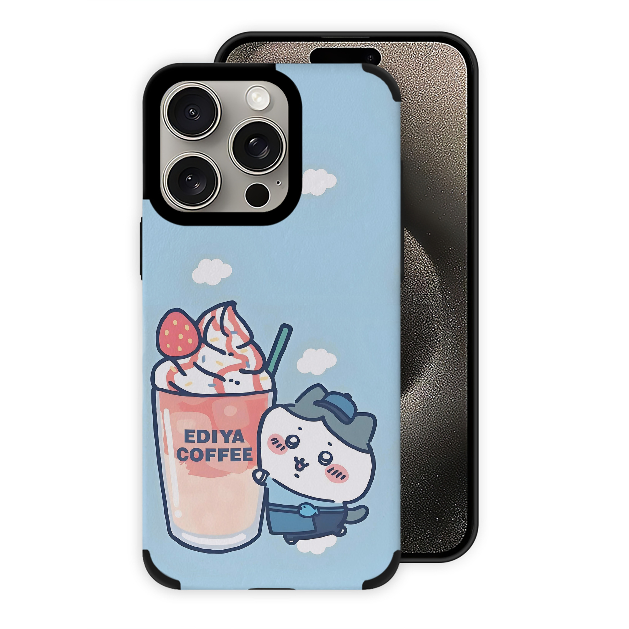 （画像用） ちいかわ Chii-kawa 【iPhone15ProMax対応】 PUレザー スマホケース 耐衝撃＆黄変防止