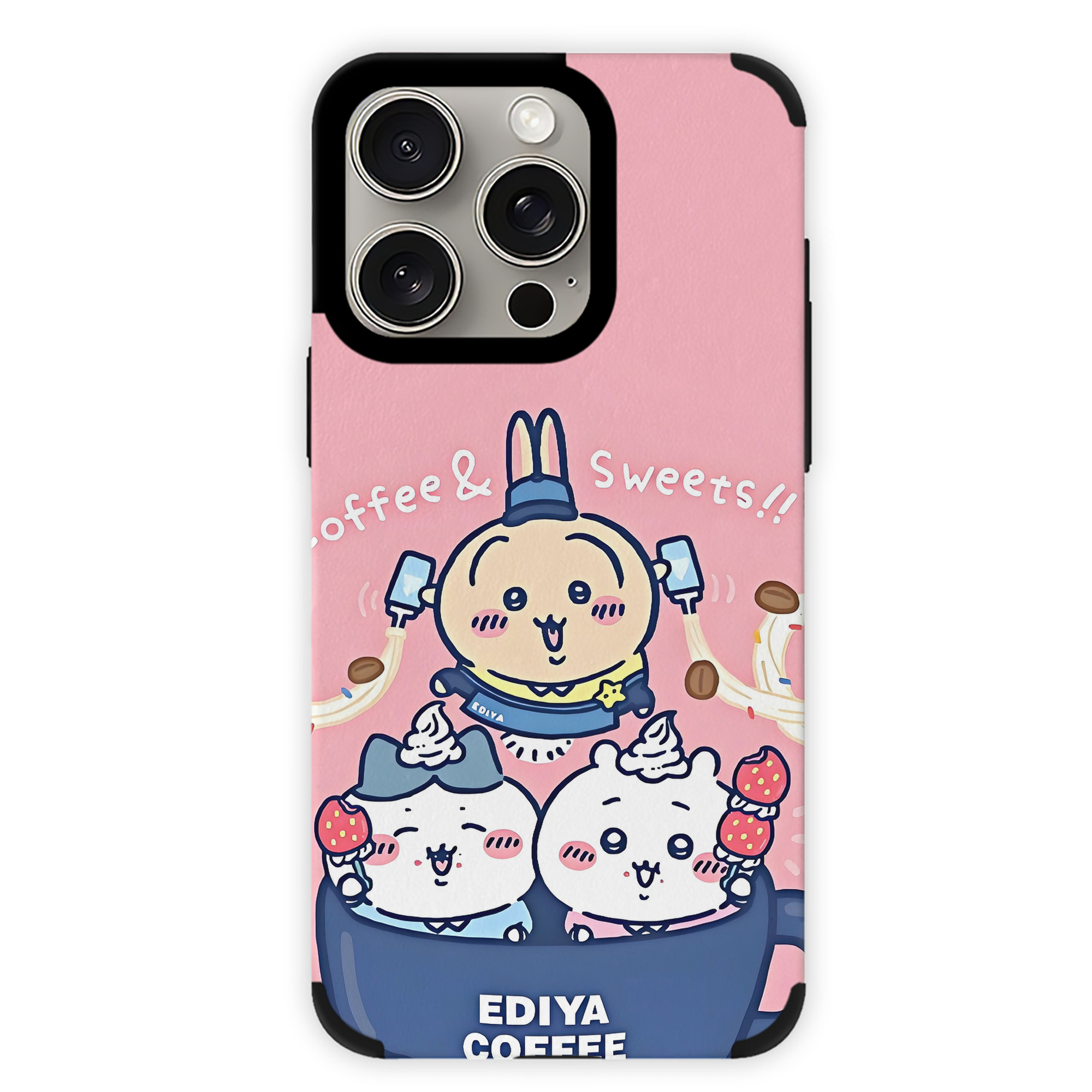 （画像用） ちいかわ Chii-kawa 【iPhone15ProMax対応】 PUレザー スマホケース 耐衝撃＆黄変防止