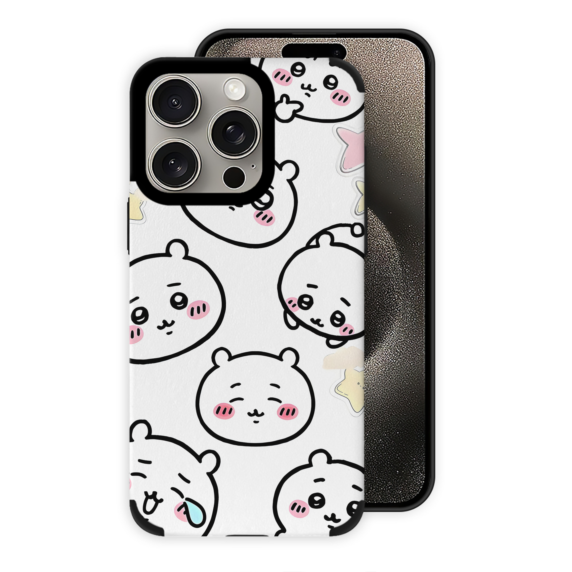 （画像用） ちいかわ Chii-kawa 【iPhone15ProMax対応】 PUレザー スマホケース 耐衝撃＆黄変防止
