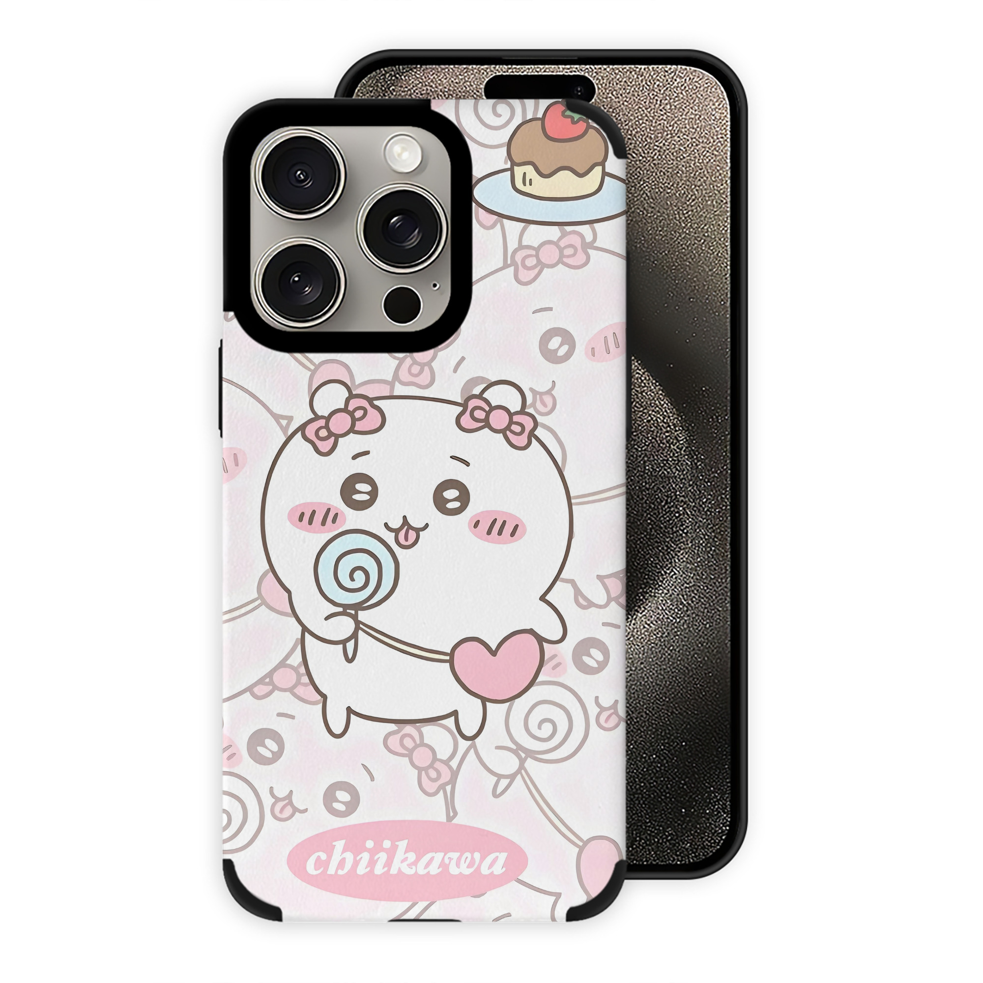 （画像用） ちいかわ Chii-kawa 【iPhone15ProMax対応】 PUレザー スマホケース 耐衝撃＆黄変防止