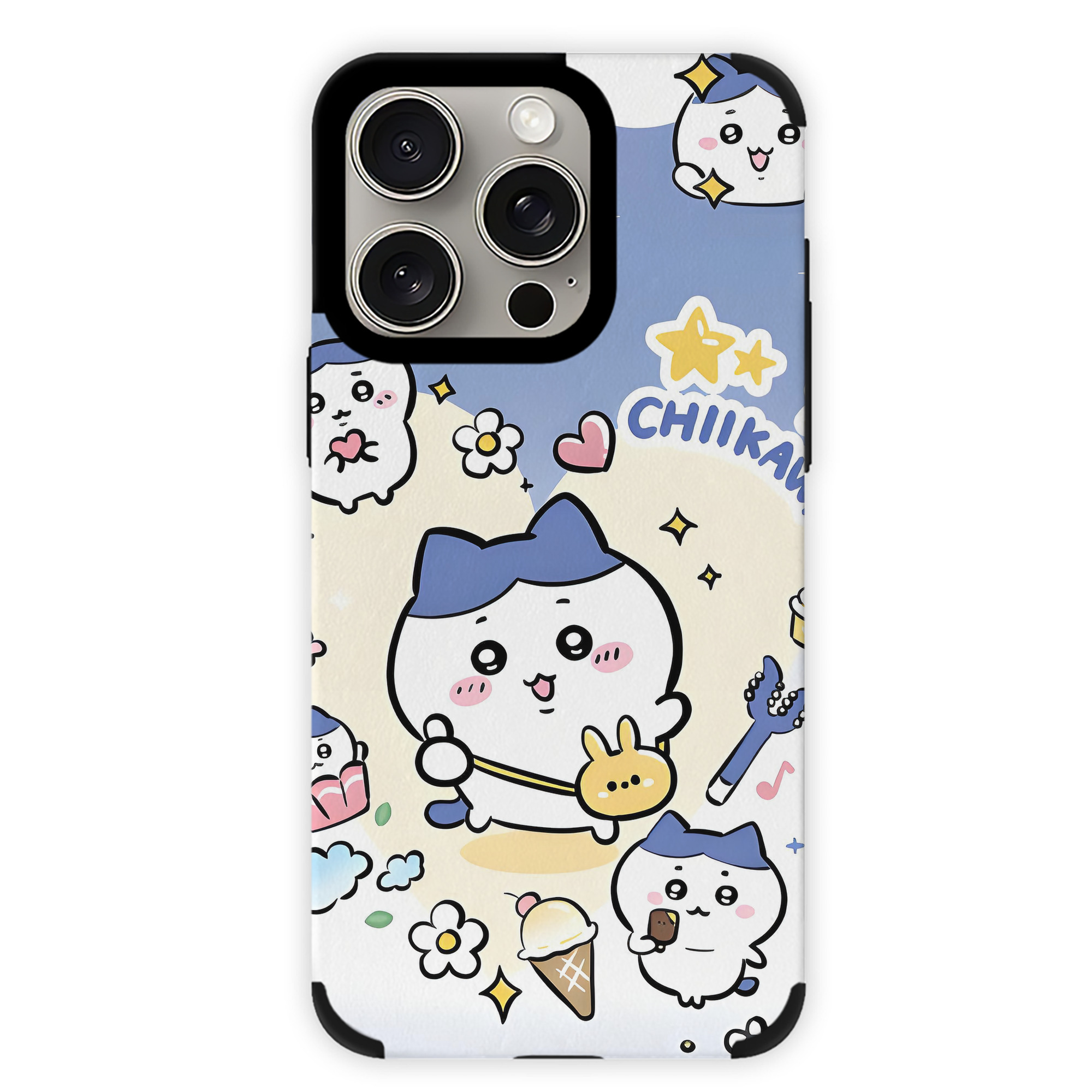 （画像用） ちいかわ Chii-kawa 【iPhone15ProMax対応】 PUレザー スマホケース 耐衝撃＆黄変防止