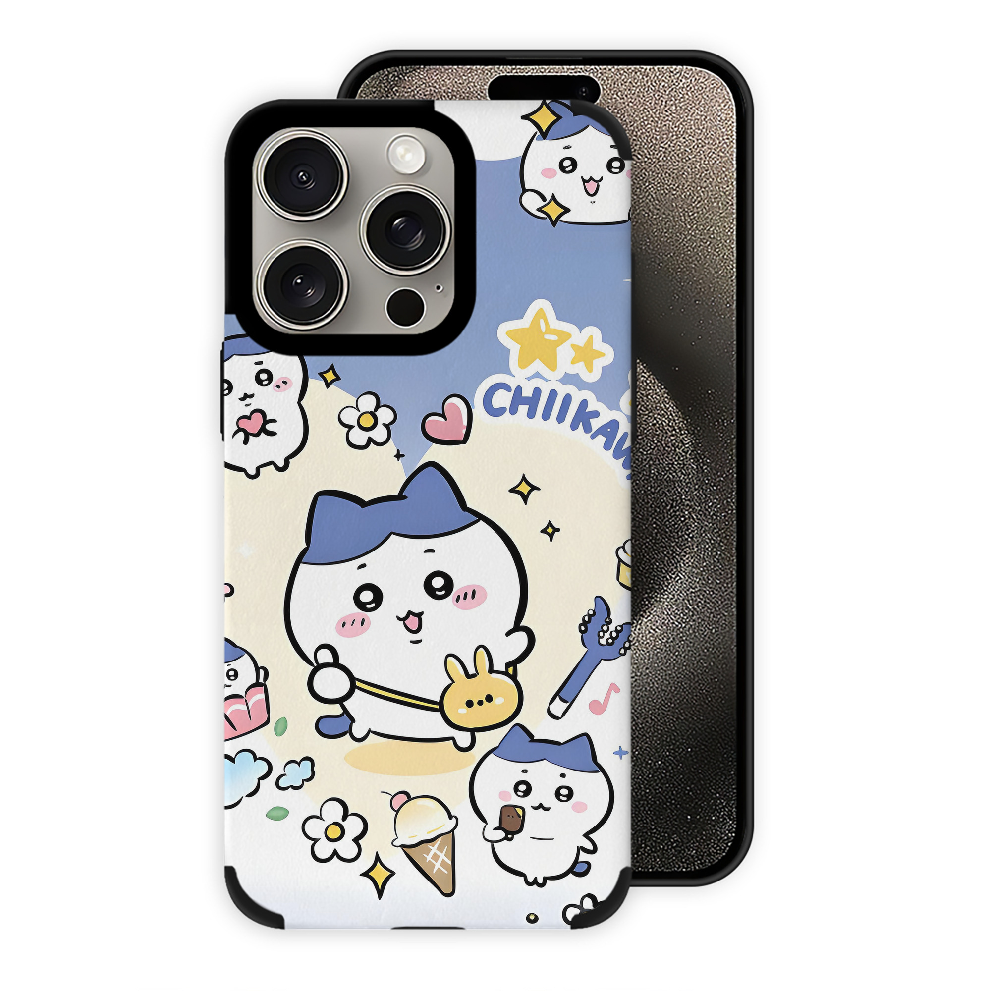 （画像用） ちいかわ Chii-kawa 【iPhone15ProMax対応】 PUレザー スマホケース 耐衝撃＆黄変防止