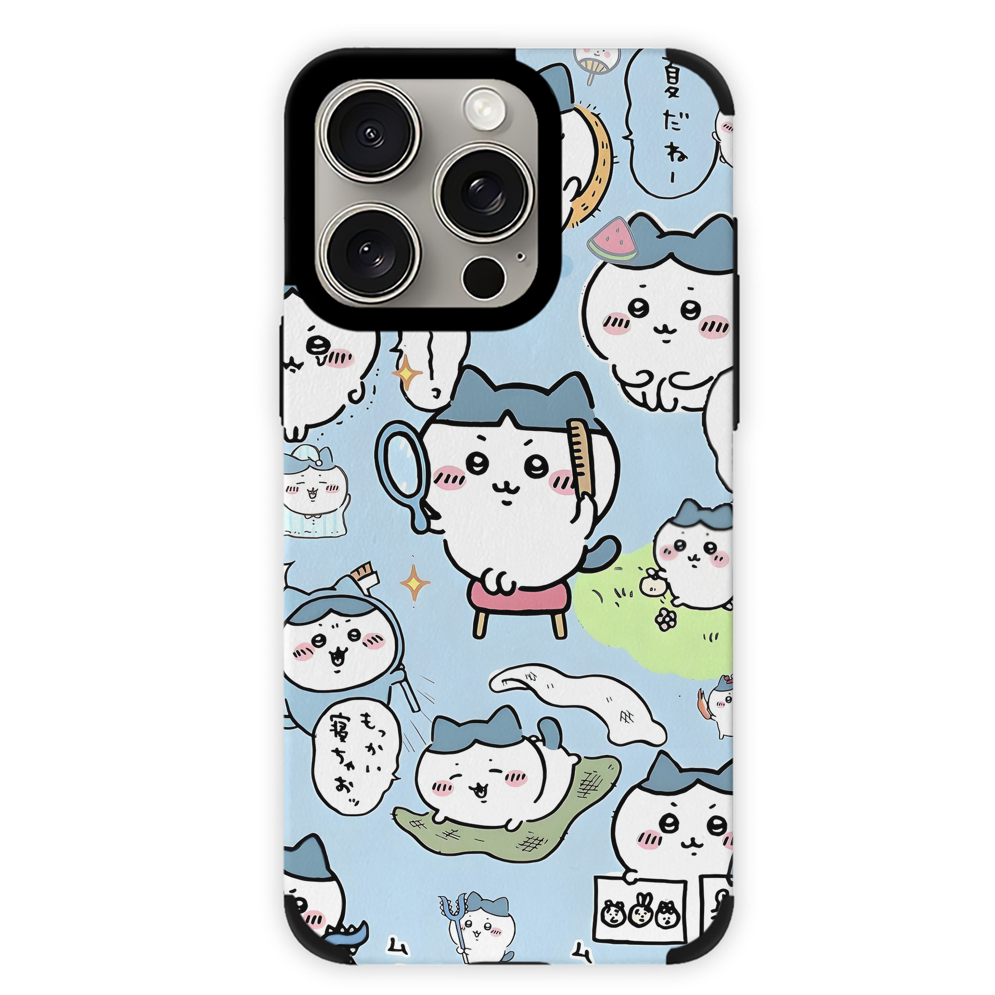 （画像用） ちいかわ Chii-kawa 【iPhone15ProMax対応】 PUレザー スマホケース 耐衝撃＆黄変防止