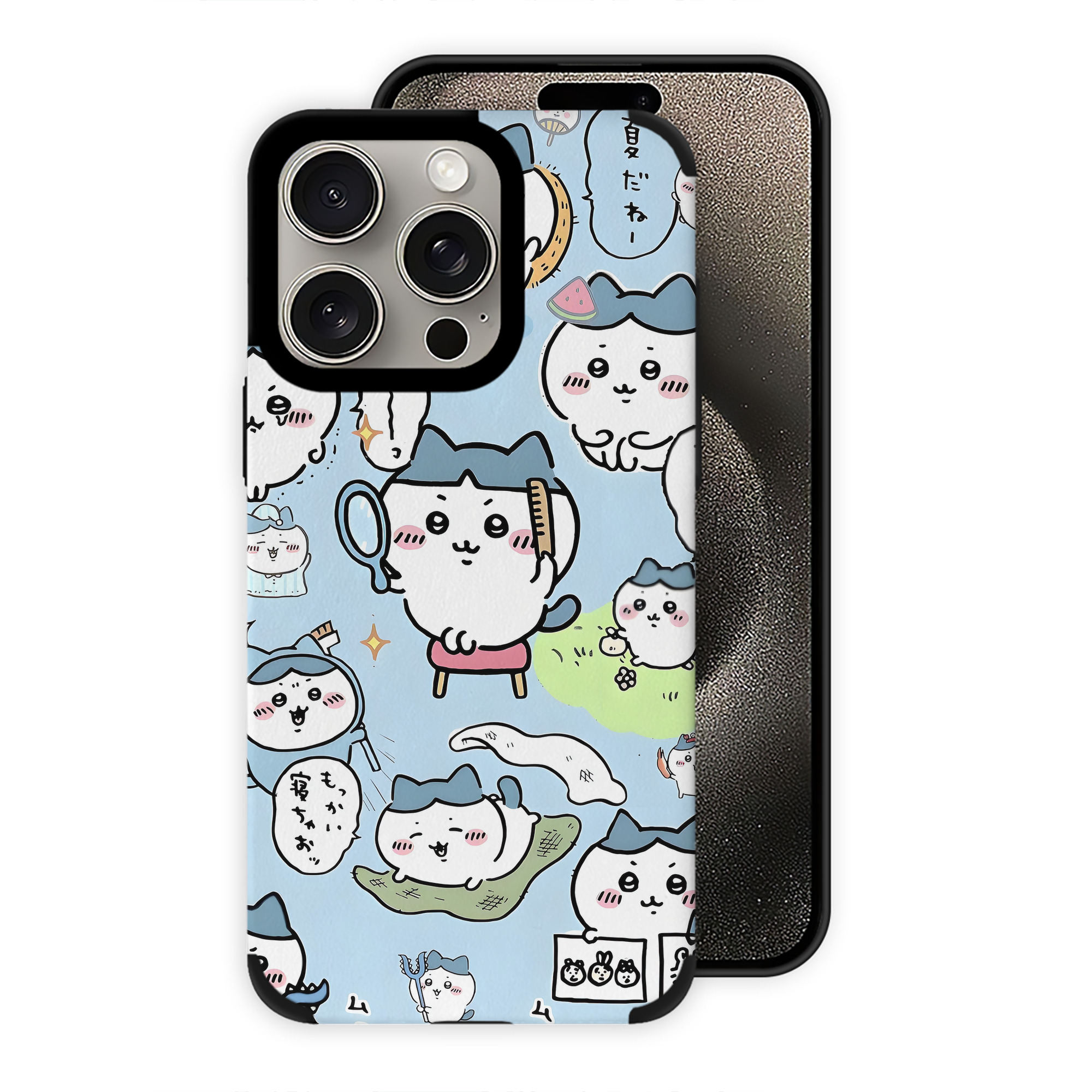 （画像用） ちいかわ Chii-kawa 【iPhone15ProMax対応】 PUレザー スマホケース 耐衝撃＆黄変防止