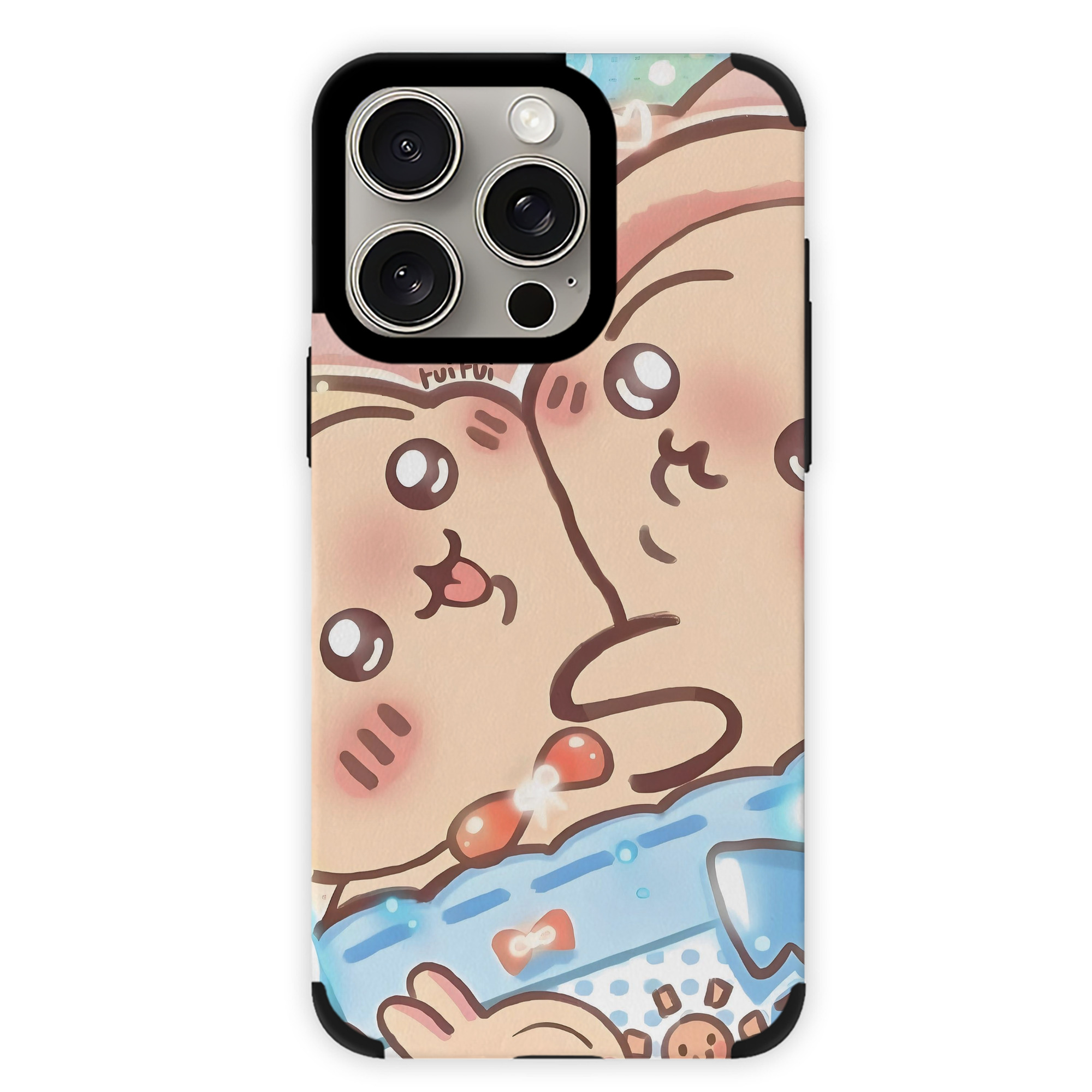 （画像用） ちいかわ Chii-kawa 【iPhone15ProMax対応】 PUレザー スマホケース 耐衝撃＆黄変防止