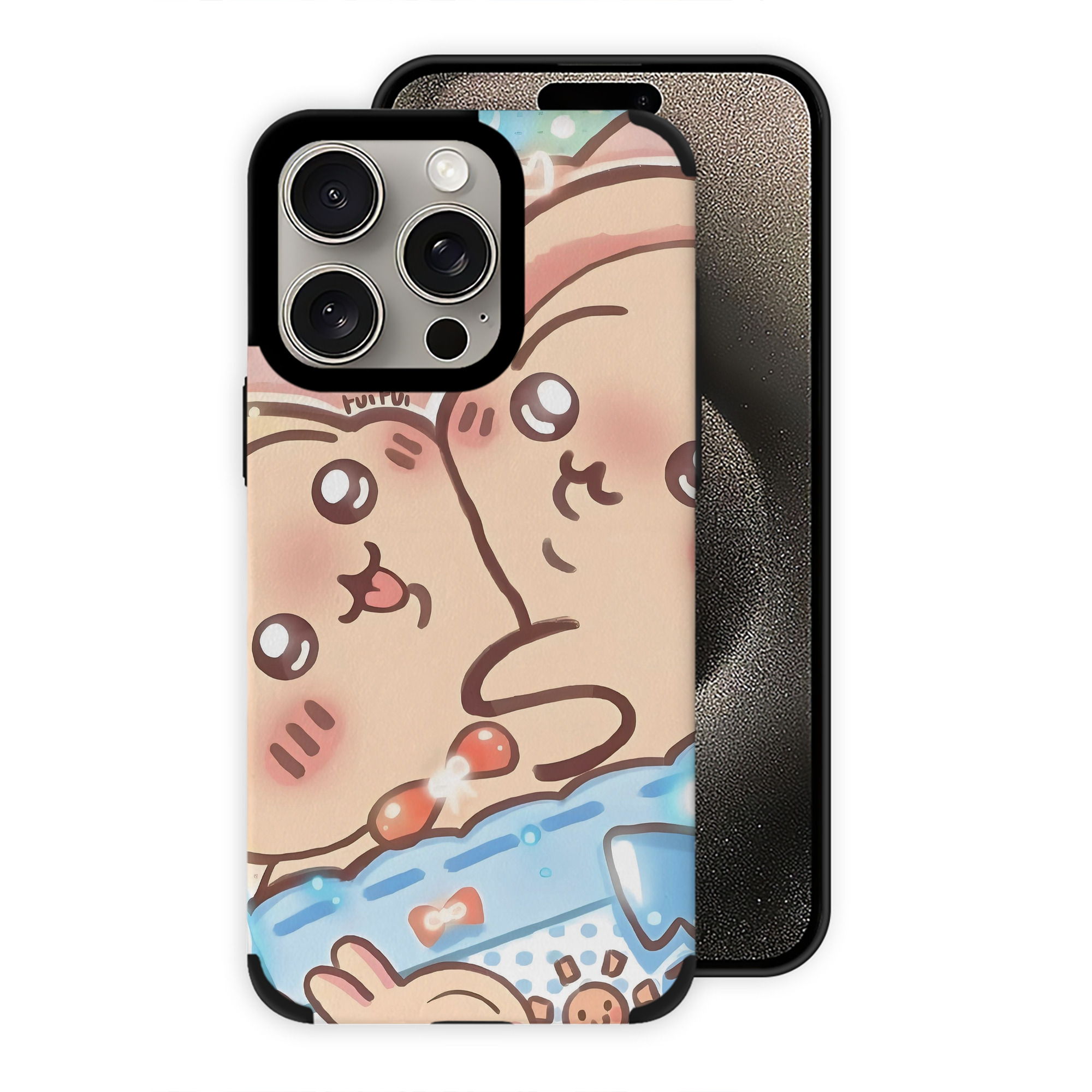 （画像用） ちいかわ Chii-kawa 【iPhone15ProMax対応】 PUレザー スマホケース 耐衝撃＆黄変防止