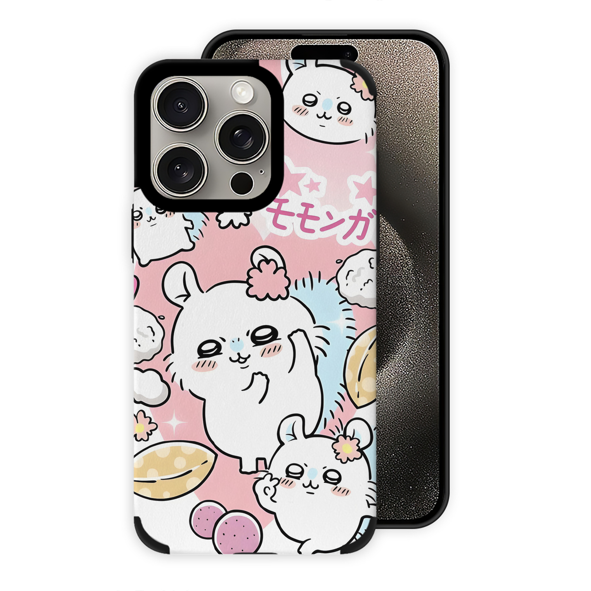 （画像用） ちいかわ Chii-kawa 【iPhone15ProMax対応】 PUレザー スマホケース 耐衝撃＆黄変防止