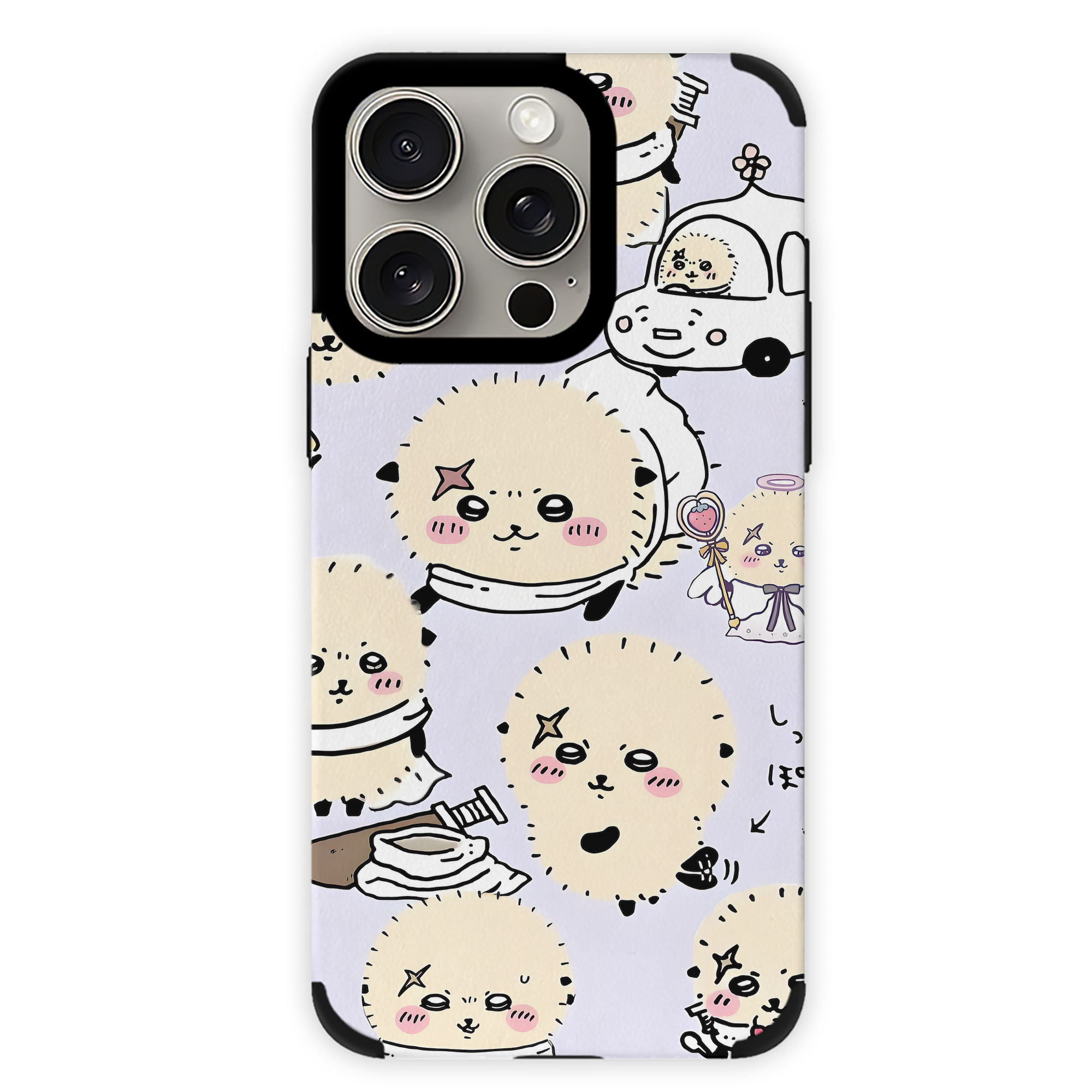 （画像用） ちいかわ Chii-kawa 【iPhone15ProMax対応】 PUレザー スマホケース 耐衝撃＆黄変防止