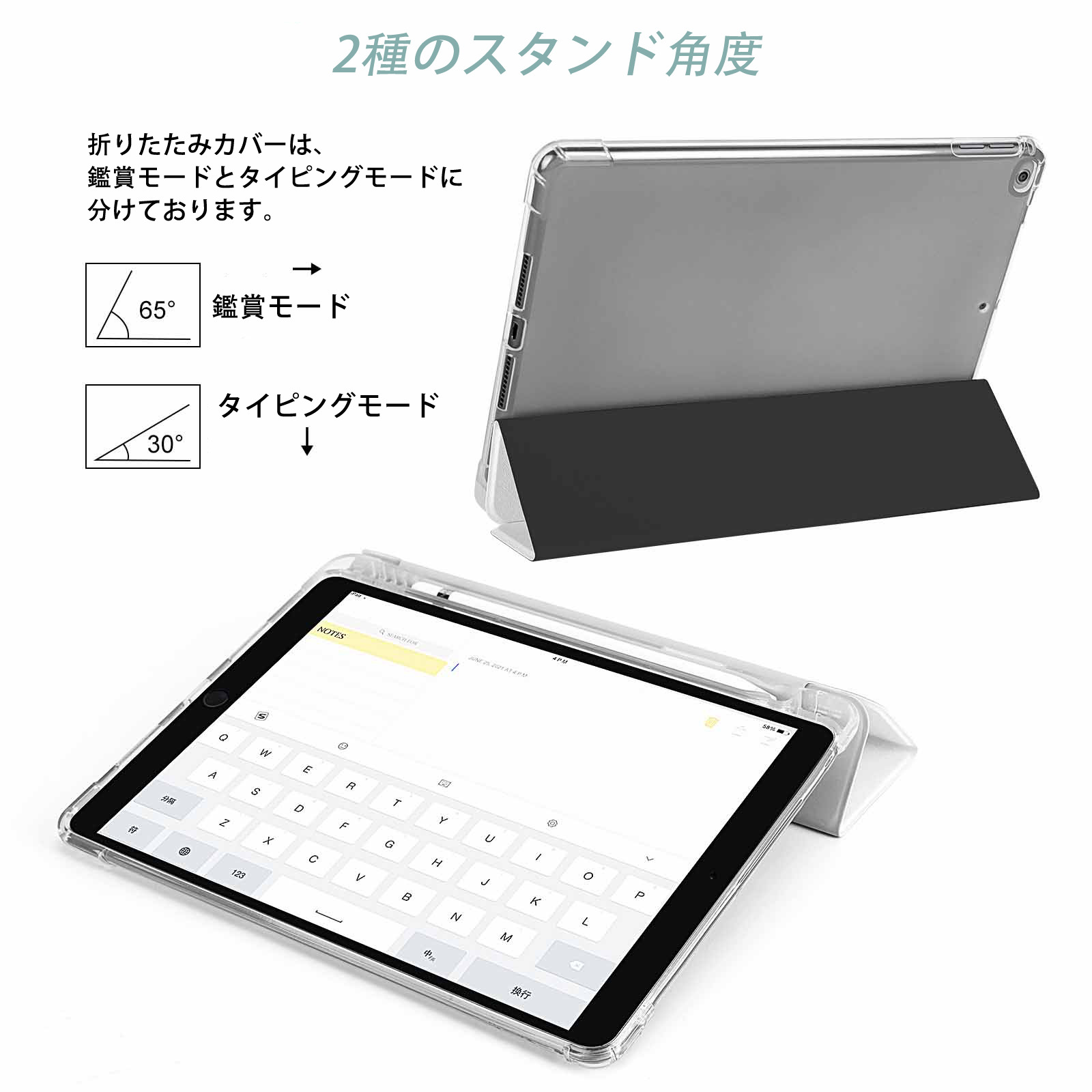ちいかわ Chii-kawa IPad ケース ペン収納付き 三つ折りスタンド PUレザー×シリコン 対応機種9.5/10.5/10.9インチ