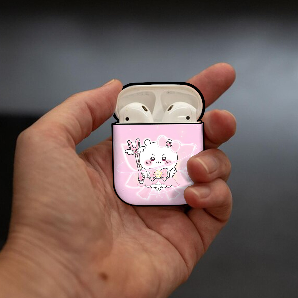 ちいかわ Chii-kawa AirPods 第2世代保護ケース ハードシェル ブラック 耐衝撃・防指紋・カラビナ付き