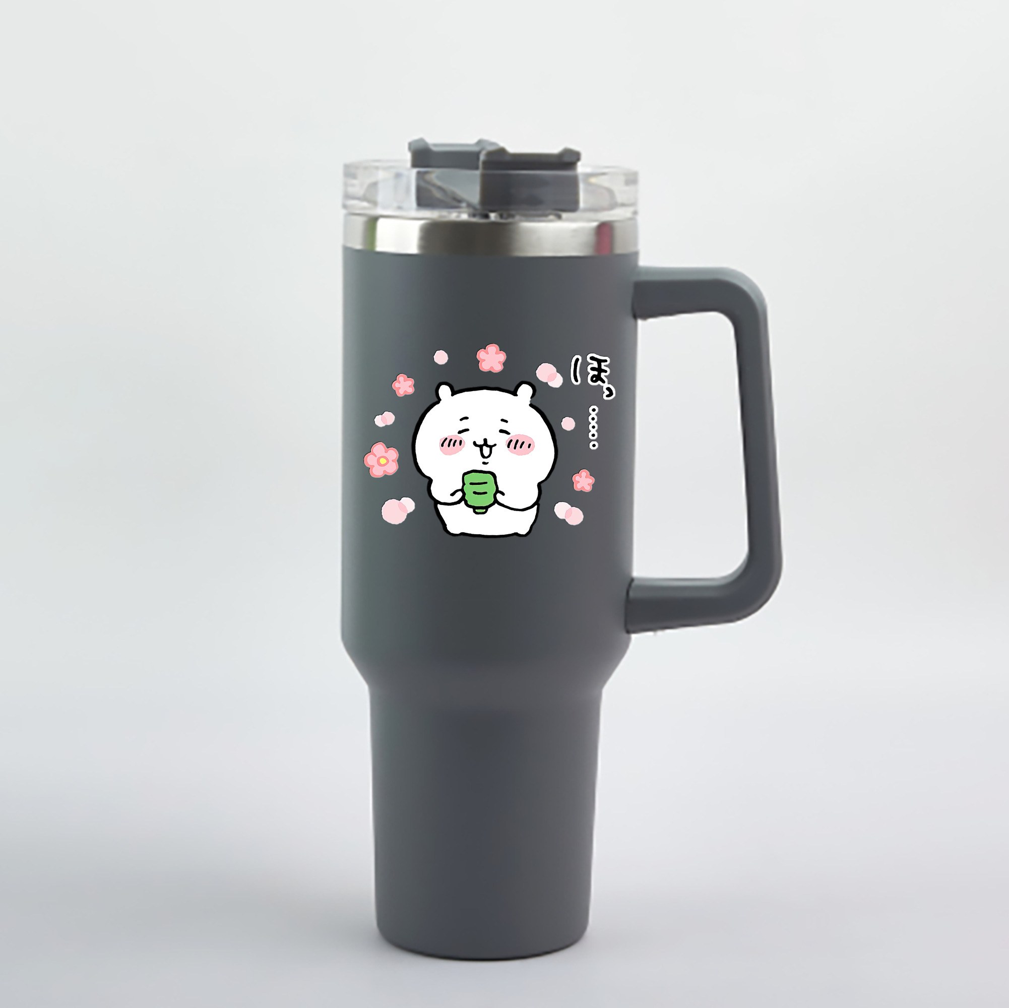 （画像用） ちいかわ ちいかわ Chii-kawa chiikawa 1200mL車用タンブラー - クリスタルステッカー（プラスチックストロー付き）