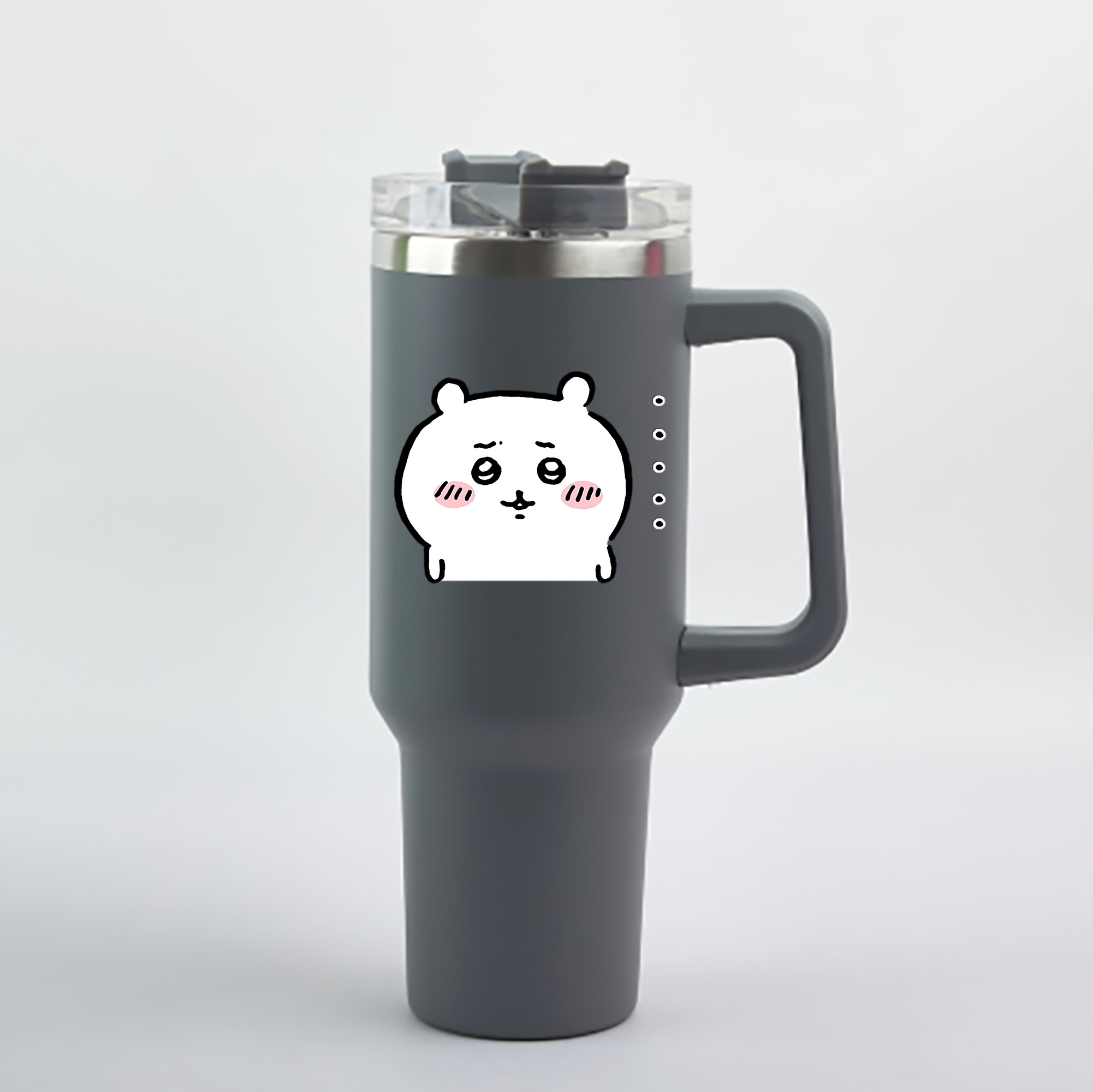 （画像用） ちいかわ ちいかわ Chii-kawa chiikawa 1200mL車用タンブラー - クリスタルステッカー（プラスチックストロー付き）