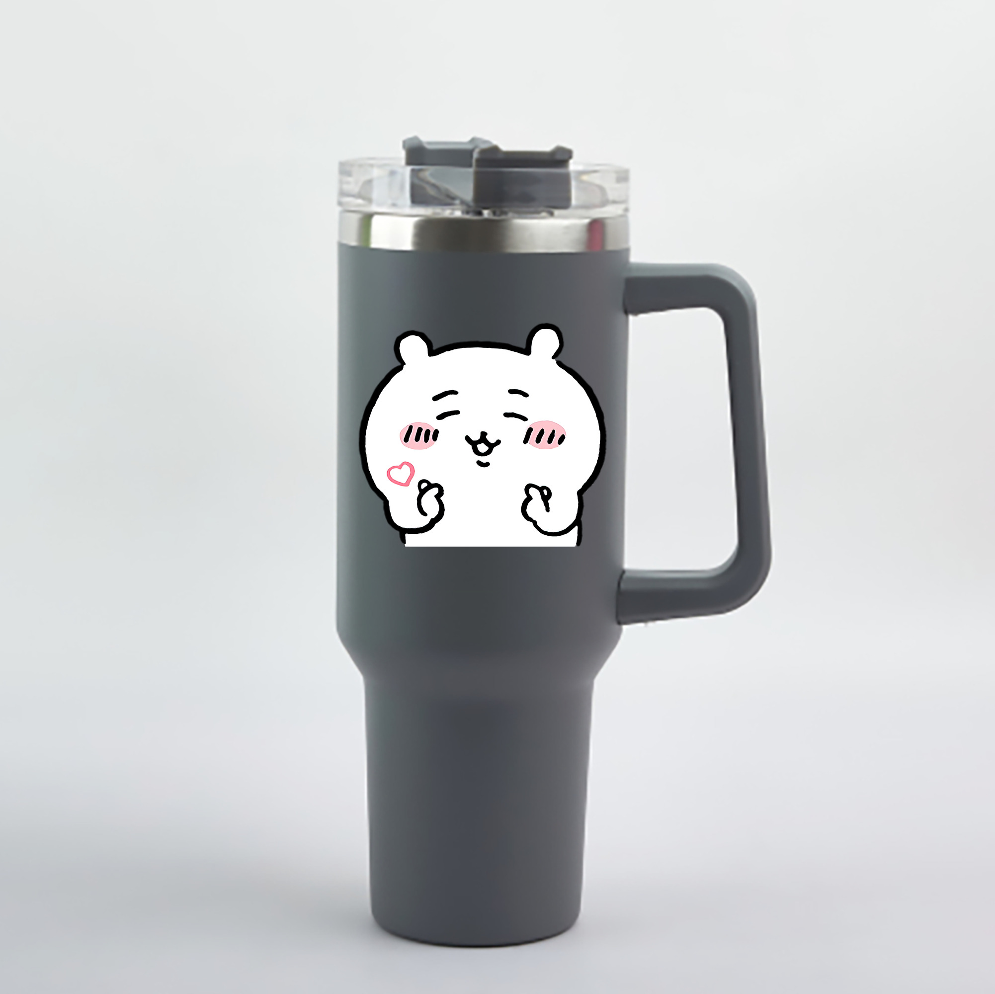 （画像用） ちいかわ ちいかわ Chii-kawa chiikawa 1200mL車用タンブラー - クリスタルステッカー（プラスチックストロー付き）