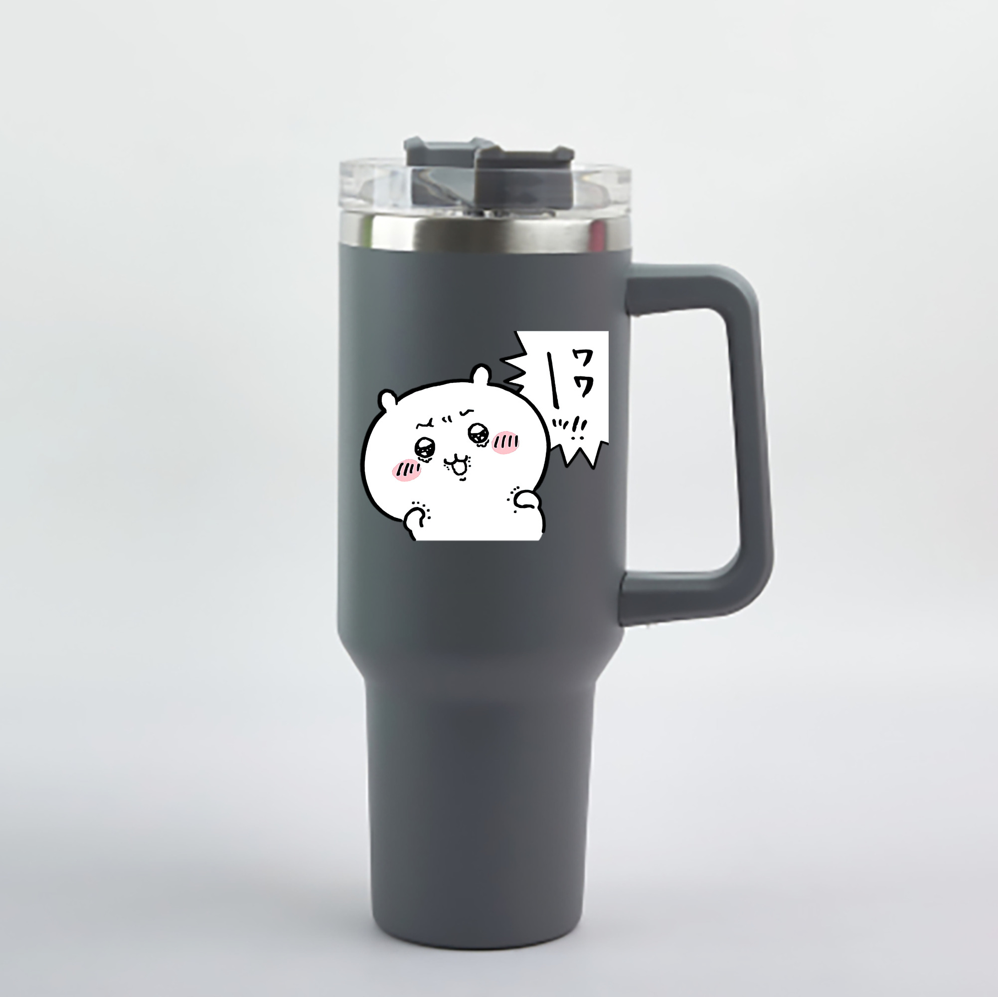 （画像用） ちいかわ ちいかわ Chii-kawa chiikawa 1200mL車用タンブラー - クリスタルステッカー（プラスチックストロー付き）