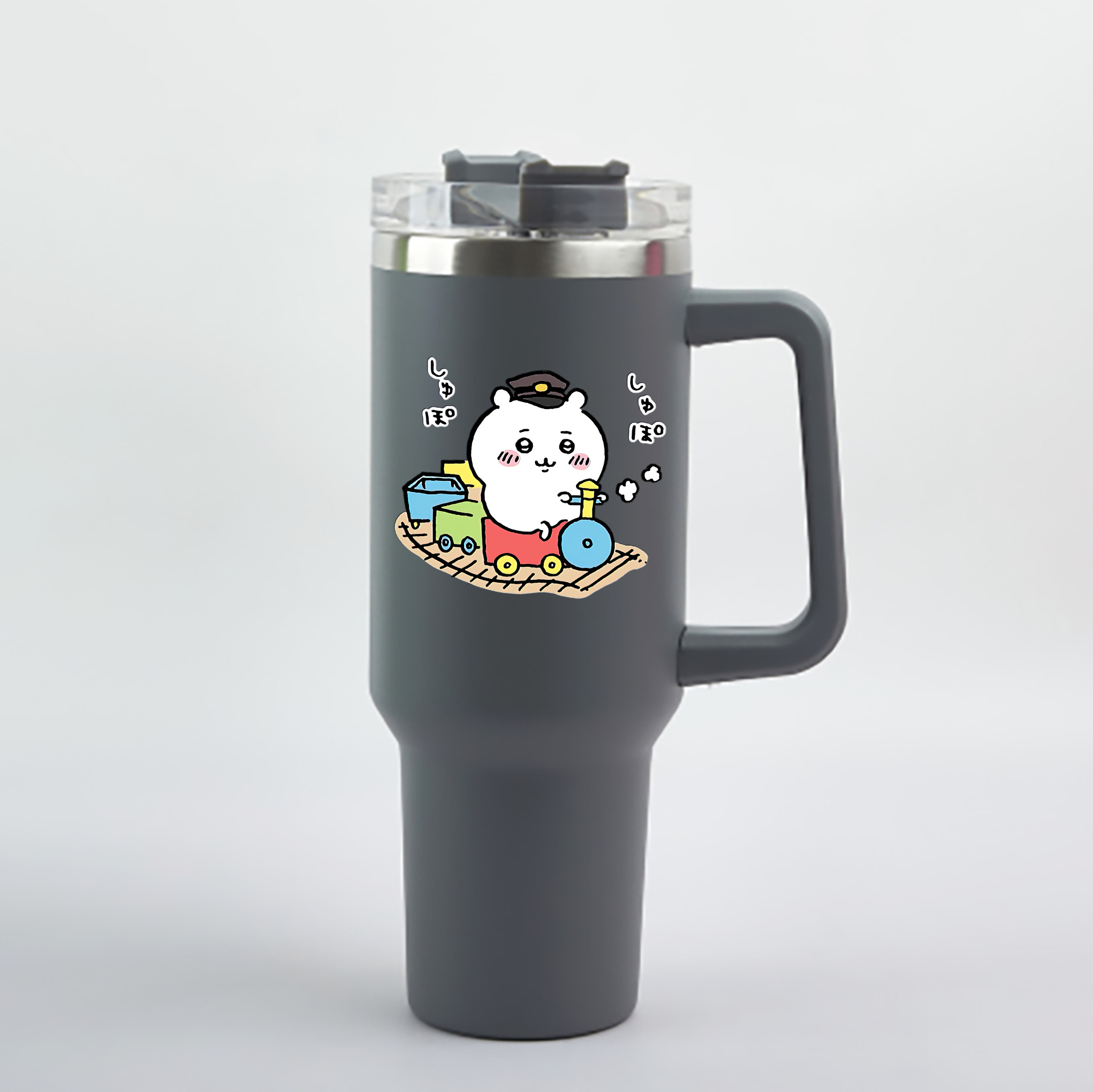 （画像用） ちいかわ ちいかわ Chii-kawa chiikawa 1200mL車用タンブラー - クリスタルステッカー（プラスチックストロー付き）