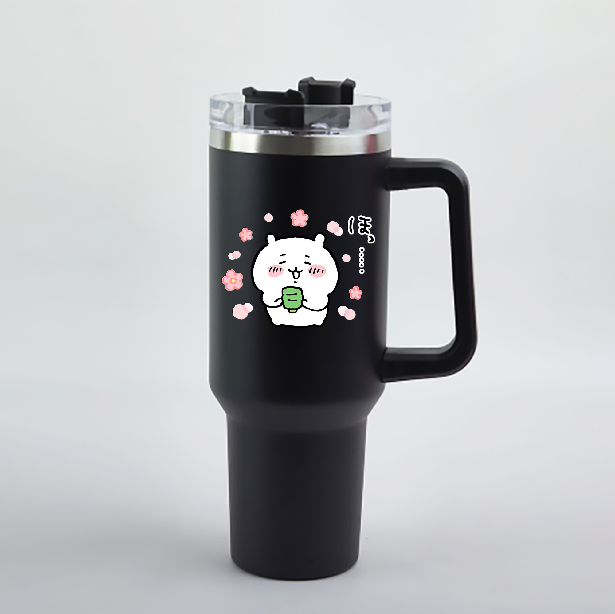 （画像用） ちいかわ ちいかわ Chii-kawa chiikawa 1200mL車用タンブラー - クリスタルステッカー（プラスチックストロー付き）