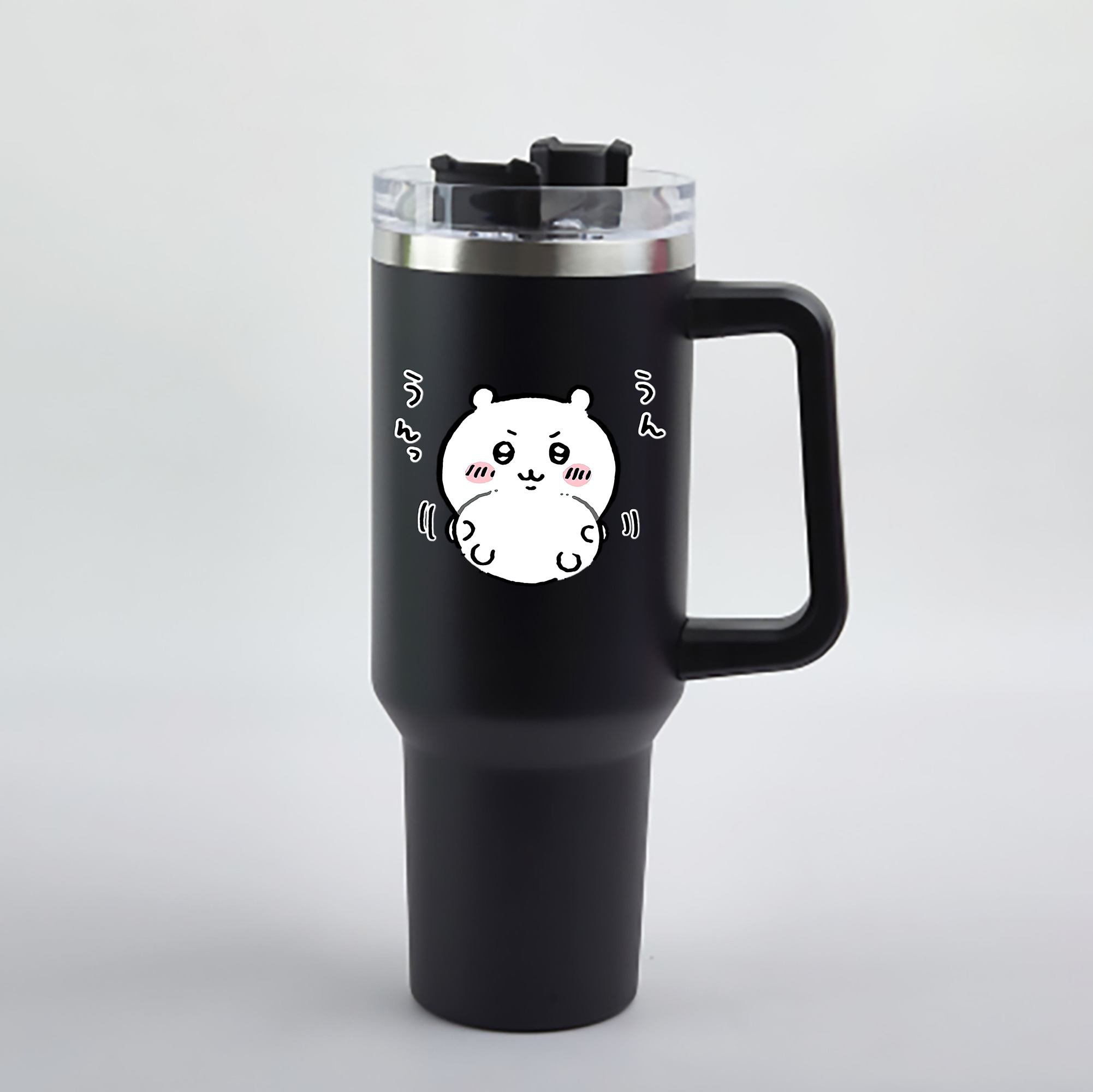 （画像用） ちいかわ ちいかわ Chii-kawa chiikawa 1200mL車用タンブラー - クリスタルステッカー（プラスチックストロー付き）