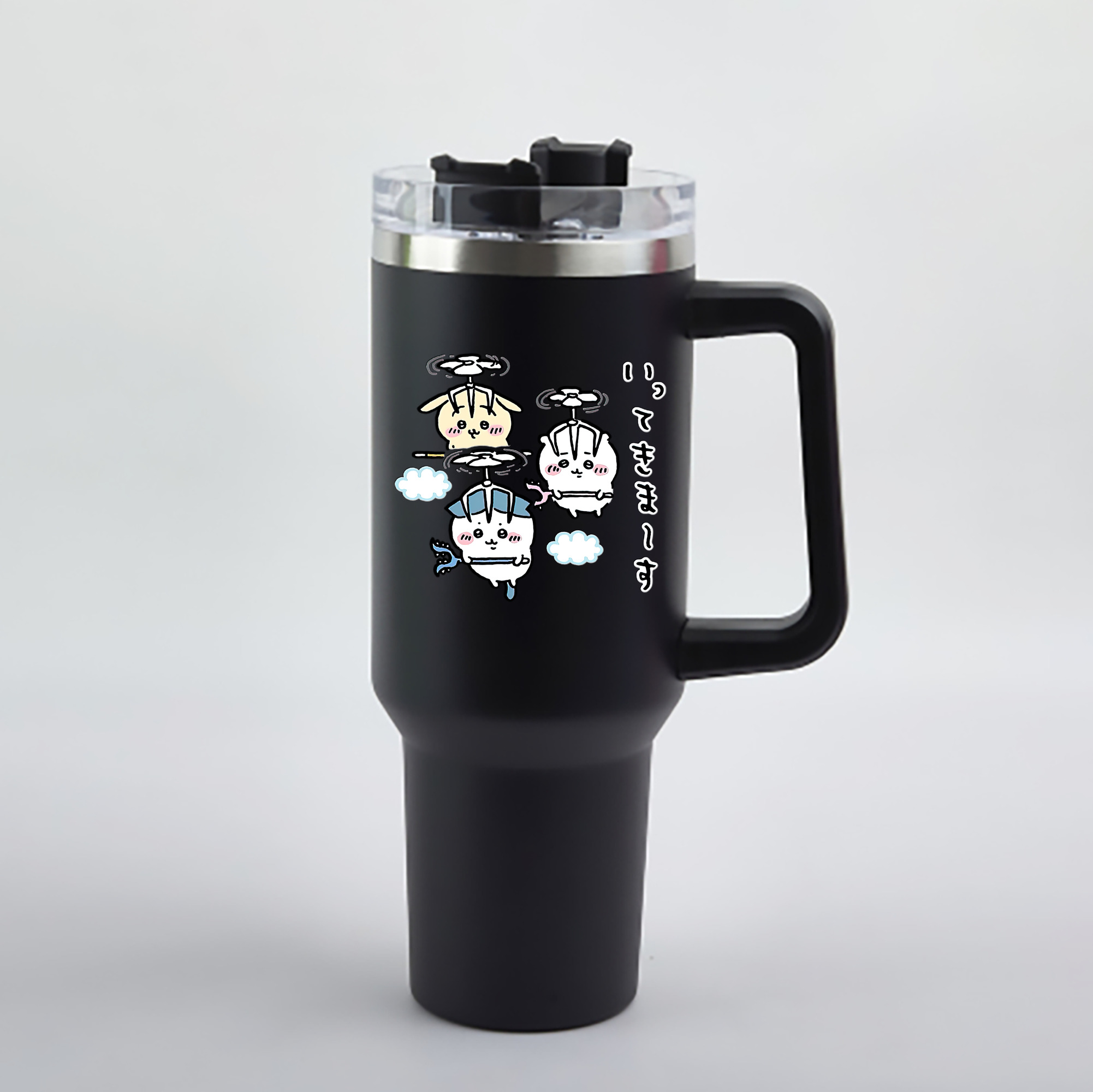 （画像用） ちいかわ ちいかわ Chii-kawa chiikawa 1200mL車用タンブラー - クリスタルステッカー（プラスチックストロー付き）