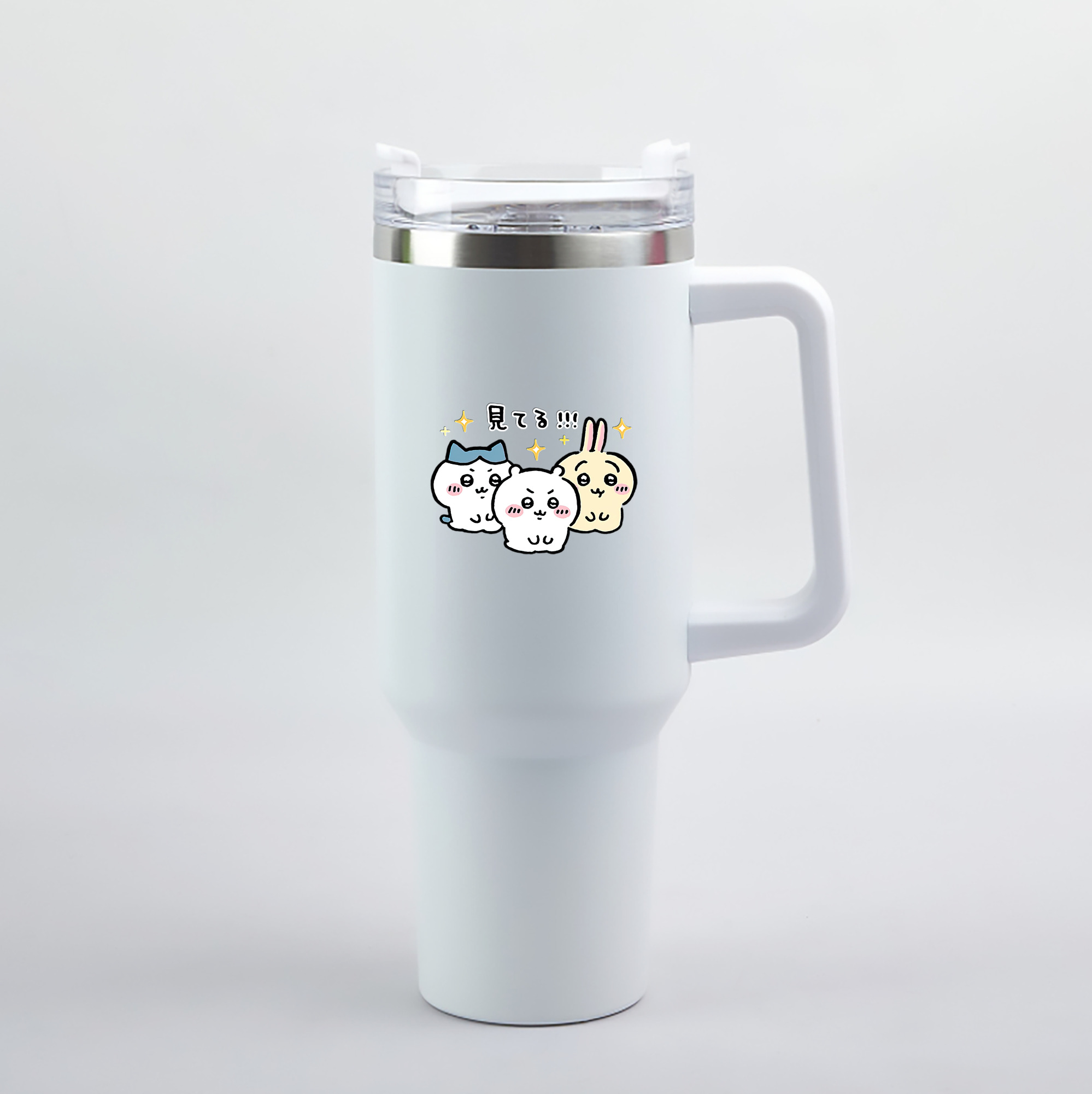 （画像用） ちいかわ ハチワレ Chii-kawa hachiware 1200mL車用タンブラー（カラープリント）