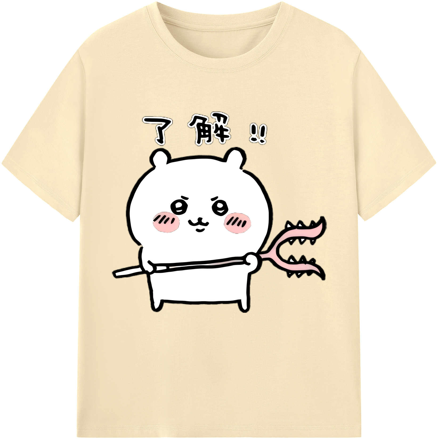 （画像用） ちいかわ ちいかわ Chii-kawa chiikawa 綿100％半袖Tシャツ（フロントプリント）