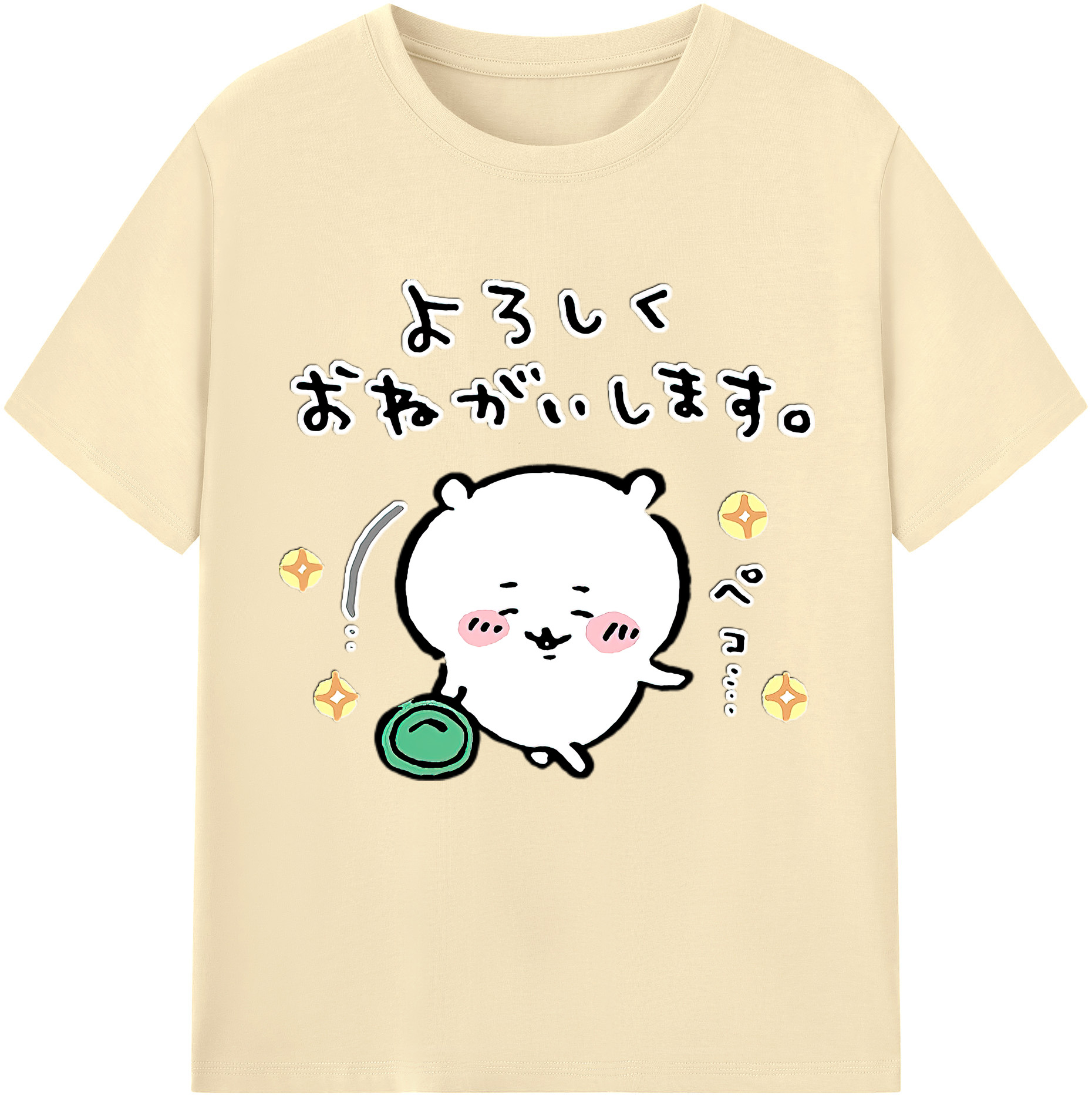 （画像用） ちいかわ ちいかわ Chii-kawa chiikawa 綿100％半袖Tシャツ（フロントプリント）