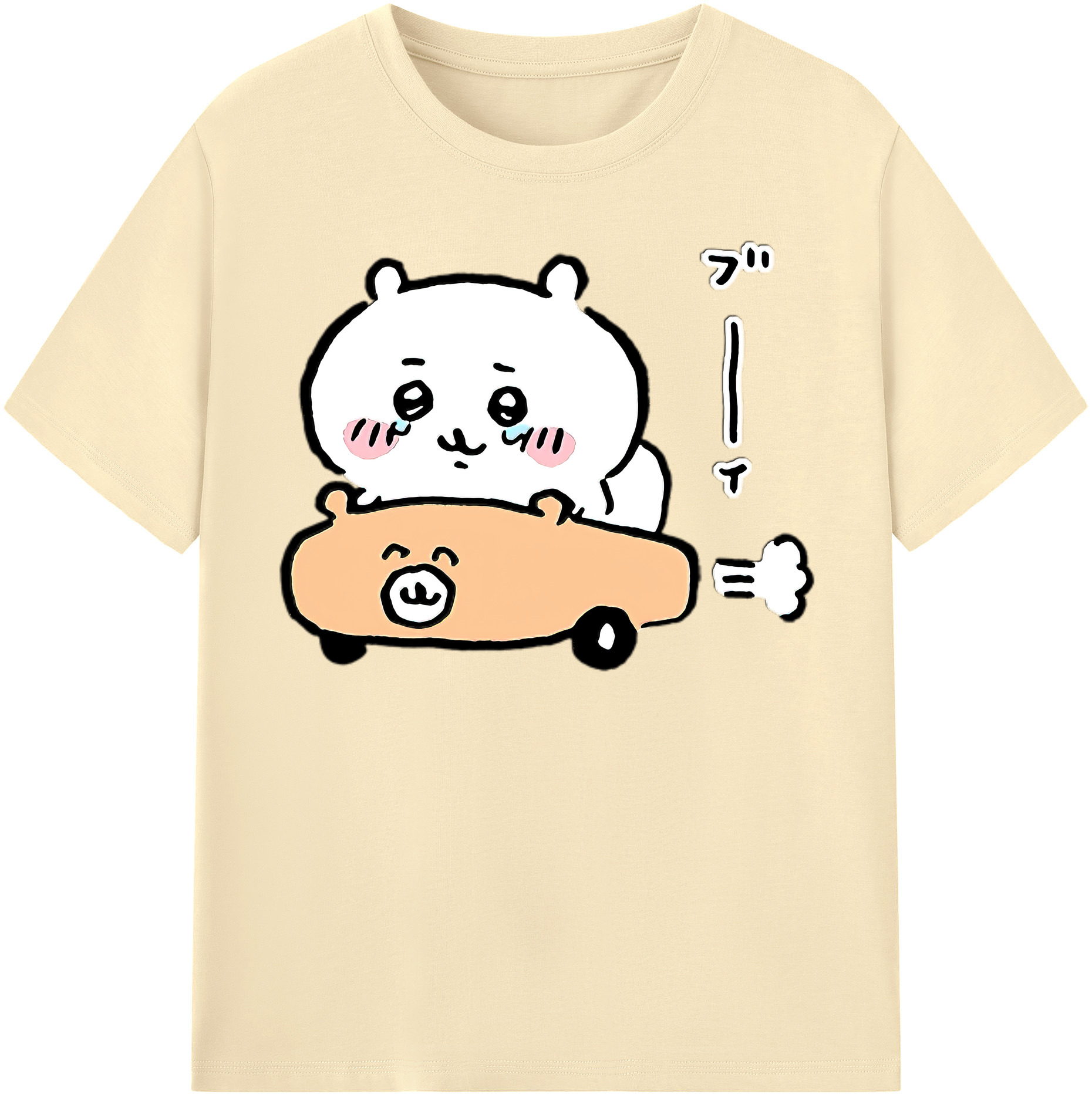 （画像用） ちいかわ ちいかわ Chii-kawa chiikawa 綿100％半袖Tシャツ（フロントプリント）