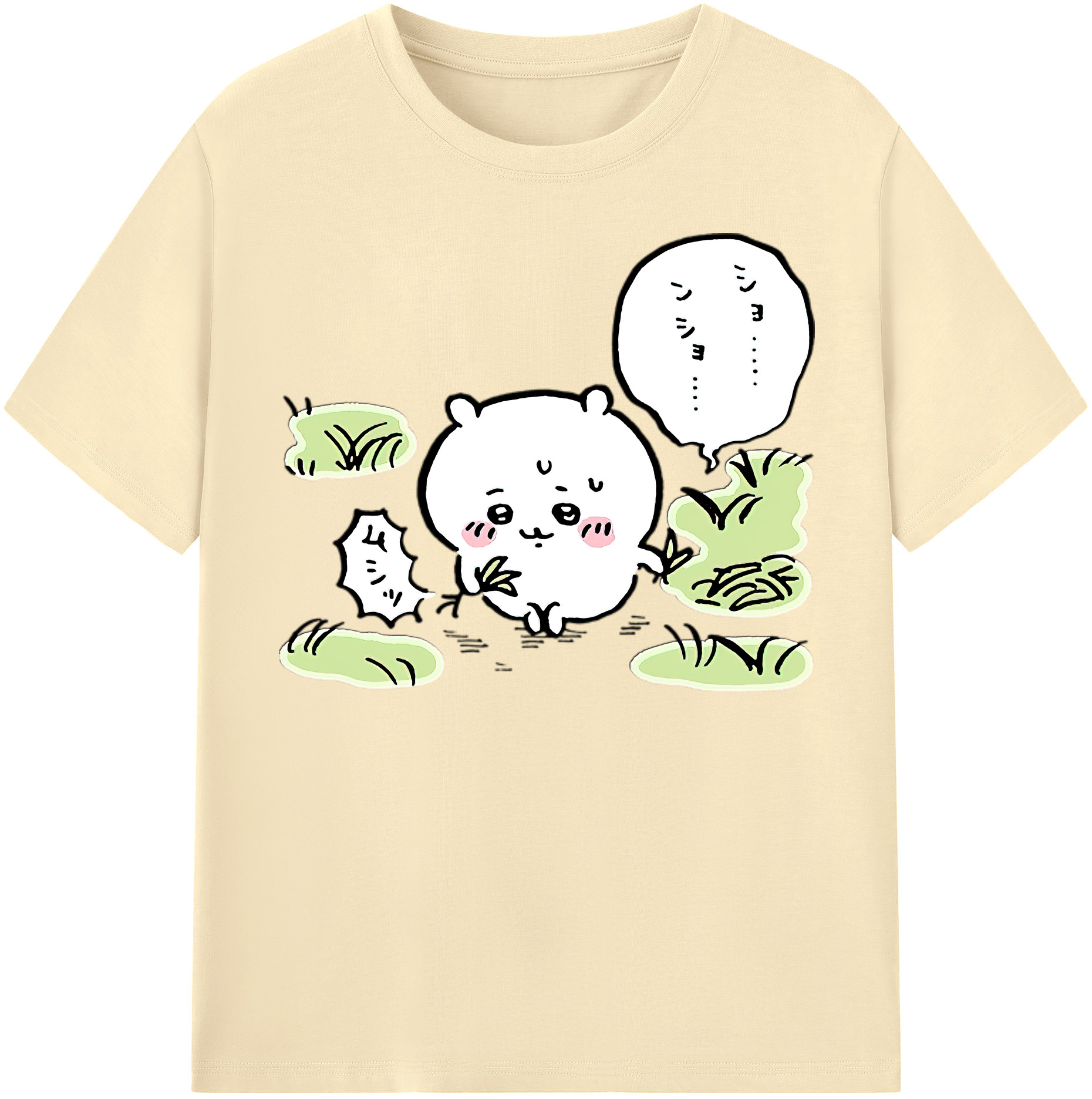 （画像用） ちいかわ ちいかわ Chii-kawa chiikawa 綿100％半袖Tシャツ（フロントプリント）