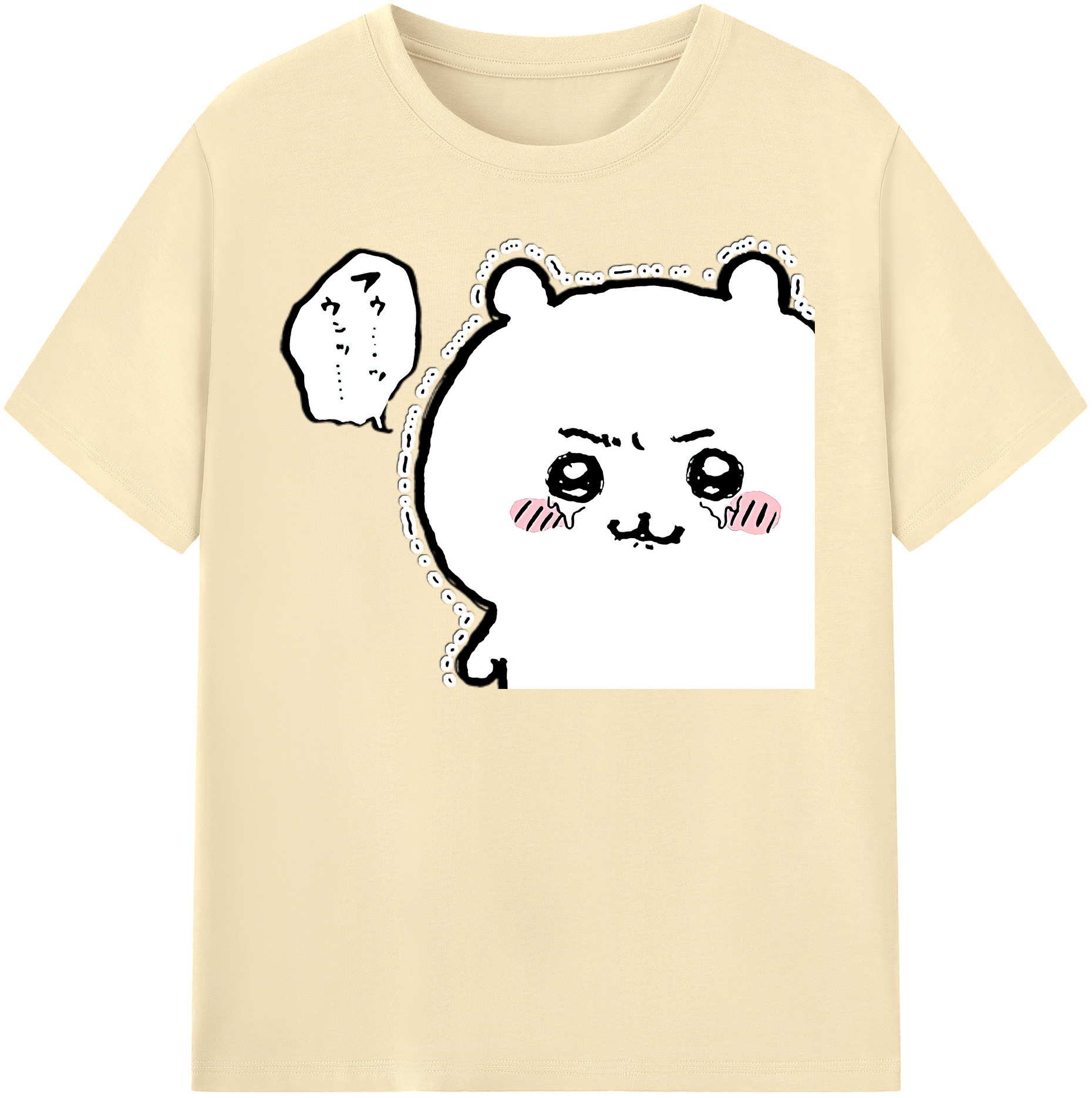 （画像用） ちいかわ ちいかわ Chii-kawa chiikawa 綿100％半袖Tシャツ（フロントプリント）