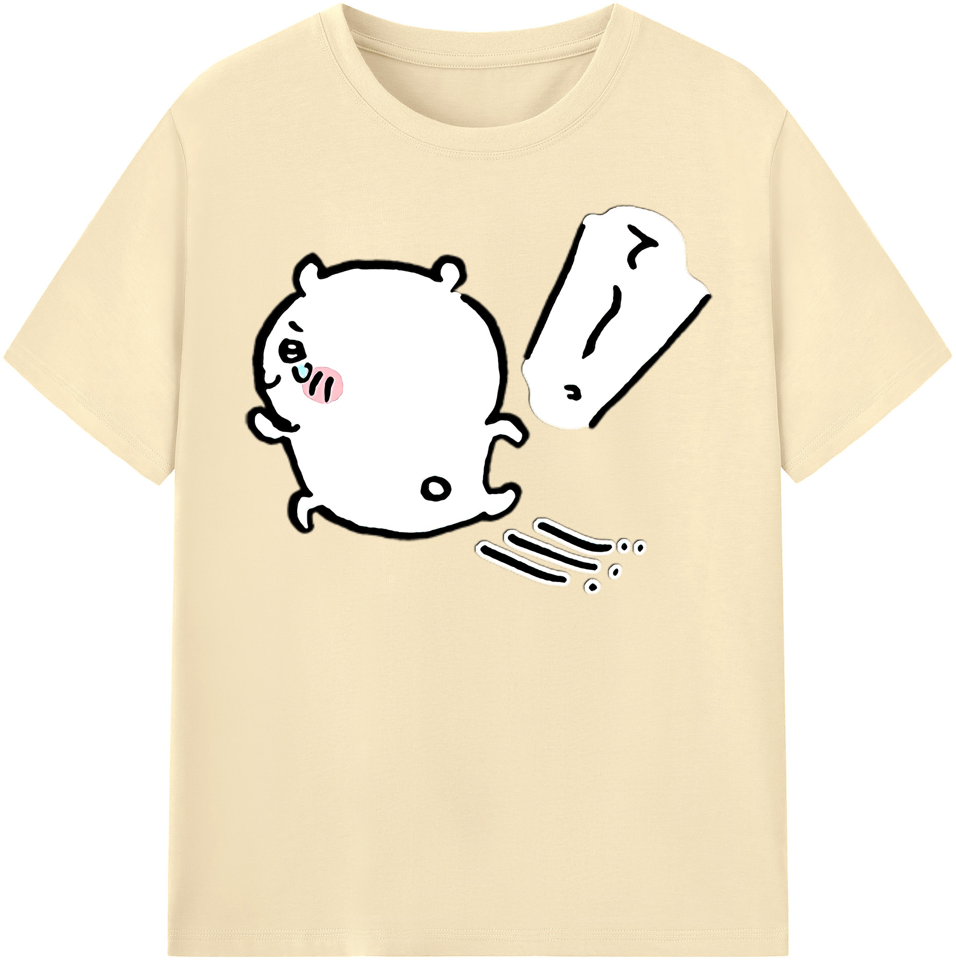 （画像用） ちいかわ ちいかわ Chii-kawa chiikawa 綿100％半袖Tシャツ（フロントプリント）