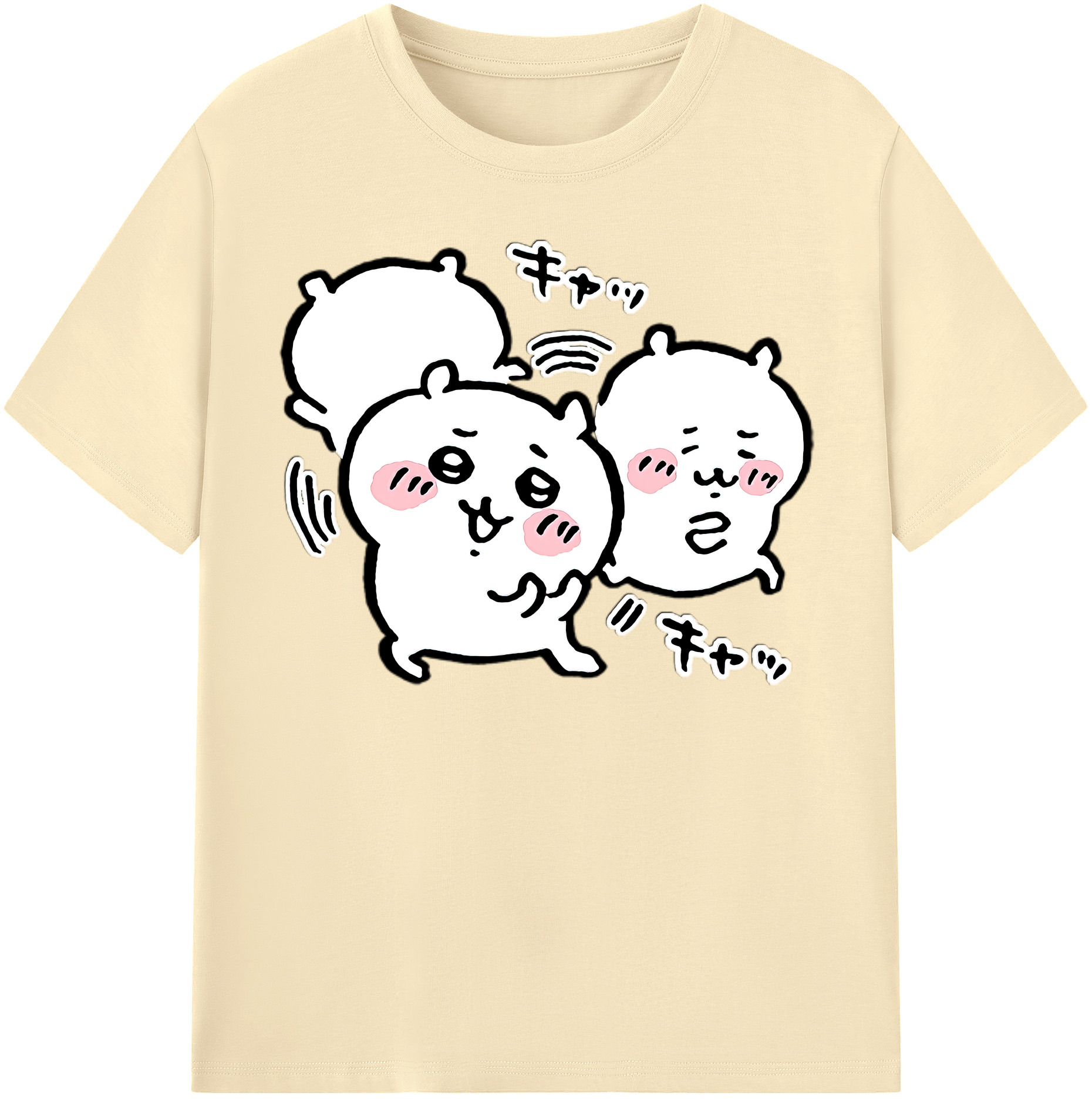 （画像用） ちいかわ ちいかわ Chii-kawa chiikawa 綿100％半袖Tシャツ（フロントプリント）