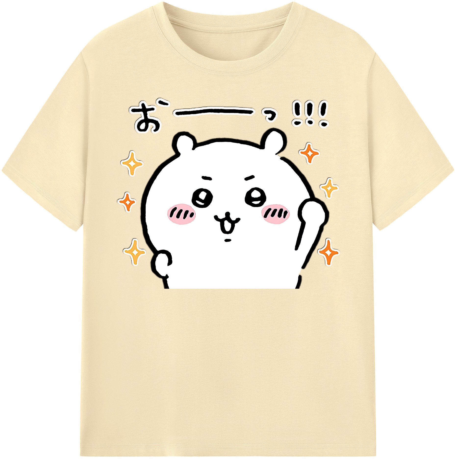 （画像用） ちいかわ ちいかわ Chii-kawa chiikawa 綿100％半袖Tシャツ（フロントプリント）