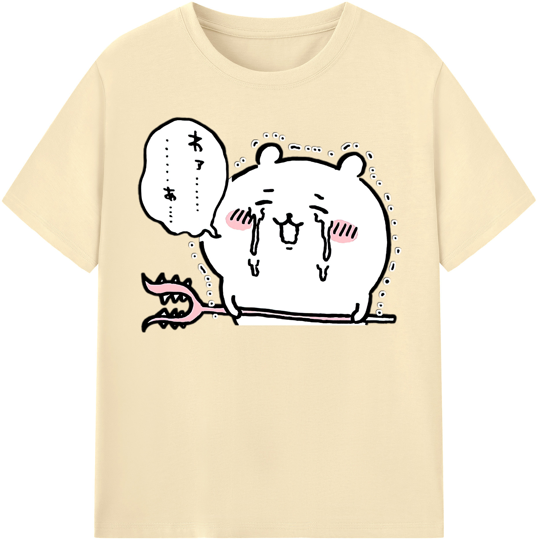 （画像用） ちいかわ ちいかわ Chii-kawa chiikawa 綿100％半袖Tシャツ（フロントプリント）