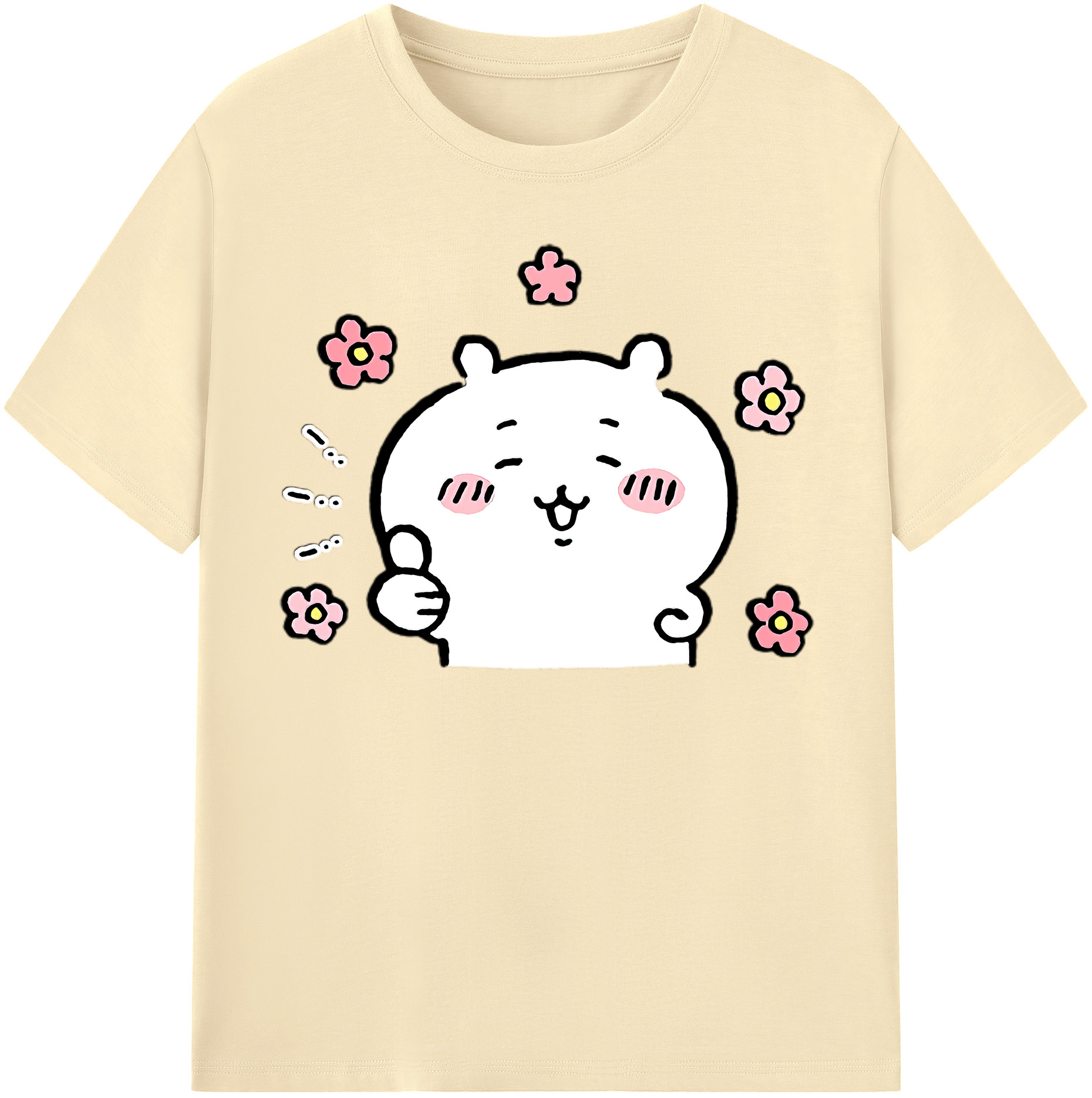 （画像用） ちいかわ ちいかわ Chii-kawa chiikawa 綿100％半袖Tシャツ（フロントプリント）