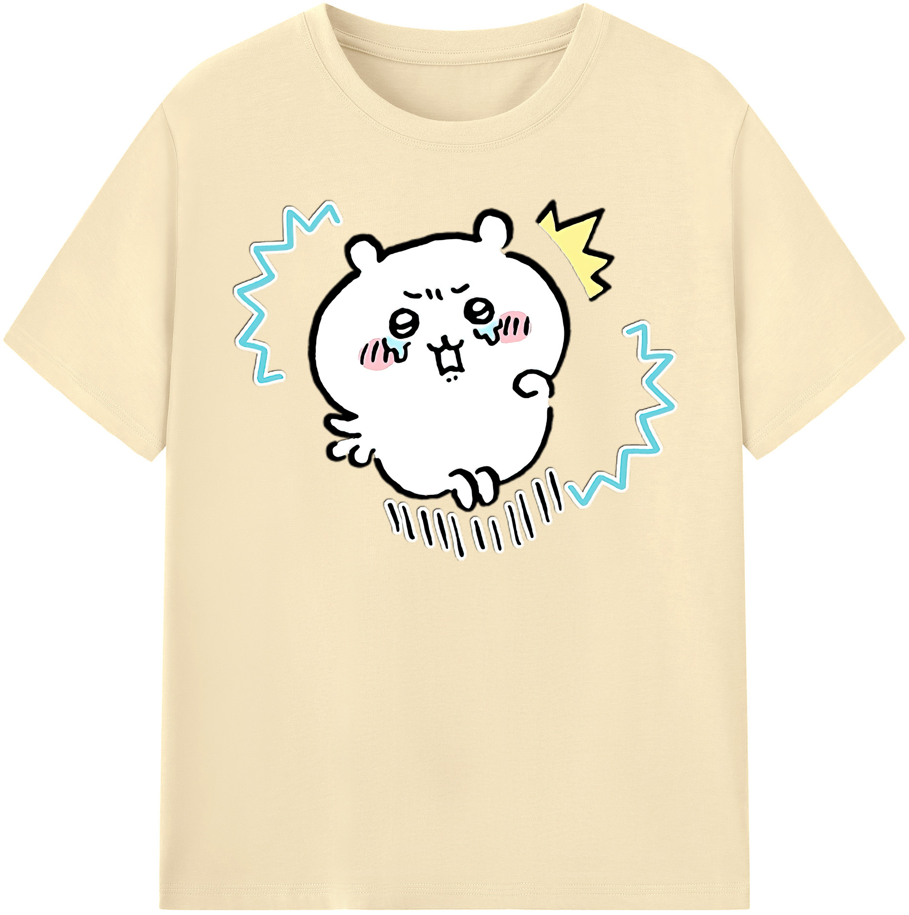 （画像用） ちいかわ ちいかわ Chii-kawa chiikawa 綿100％半袖Tシャツ（フロントプリント）