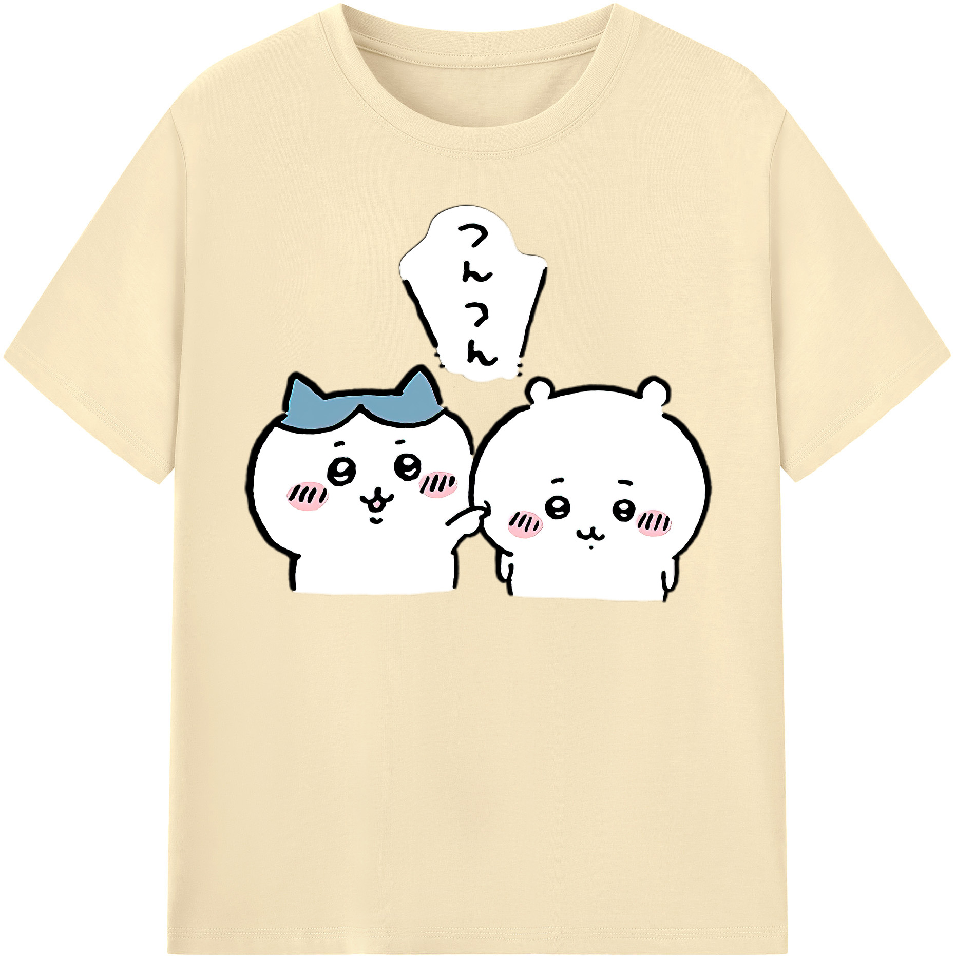 （画像用） ちいかわ ちいかわ Chii-kawa chiikawa 綿100％半袖Tシャツ（フロントプリント）
