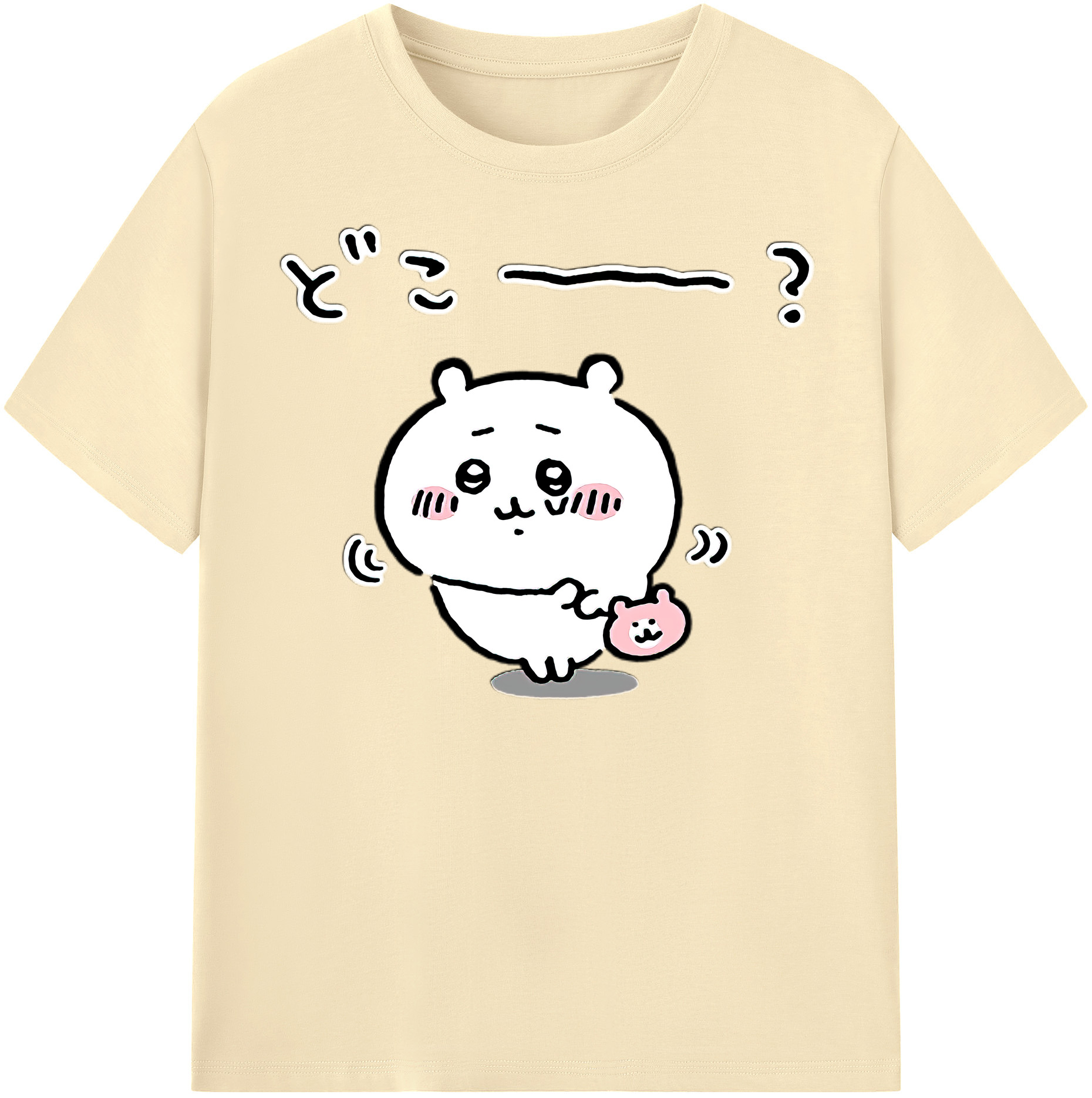 （画像用） ちいかわ ちいかわ Chii-kawa chiikawa 綿100％半袖Tシャツ（フロントプリント）